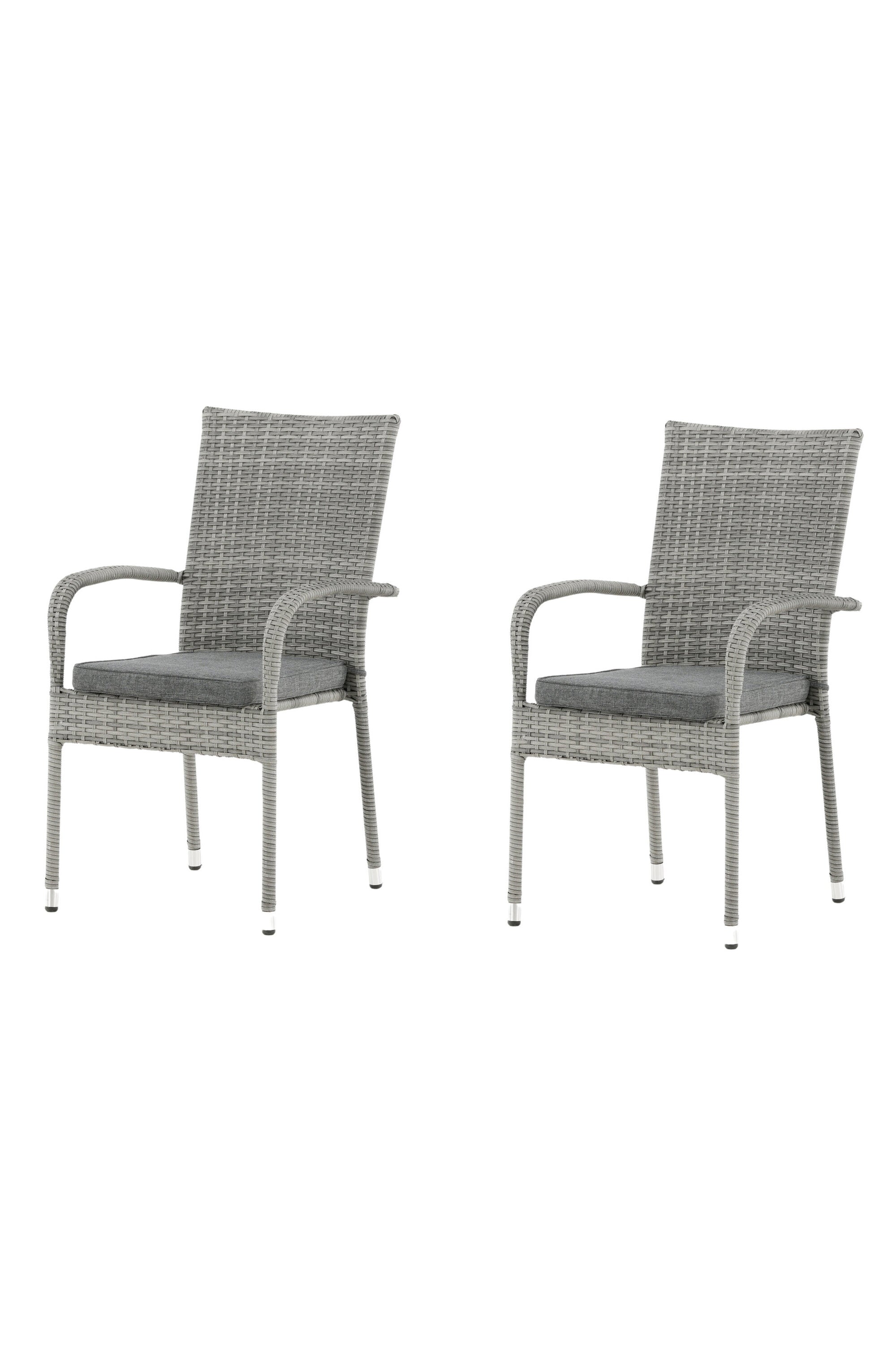 Anna Gartenstuhl in Grau präsentiert im Onlineshop von KAQTU Design AG. Gartenstuhl mit Armlehnen ist von Venture Home