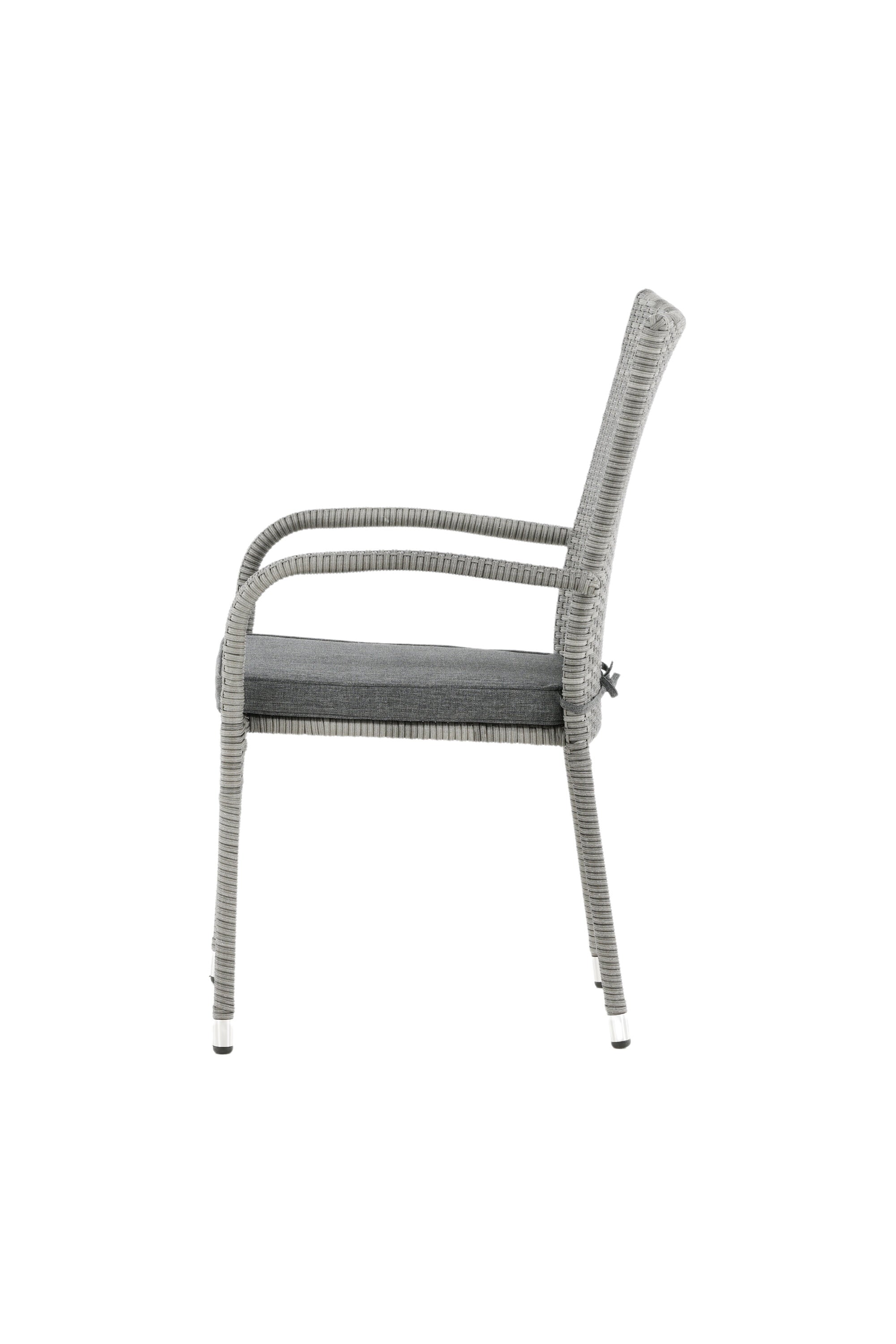 Anna Gartenstuhl in Grau präsentiert im Onlineshop von KAQTU Design AG. Gartenstuhl mit Armlehnen ist von Venture Home