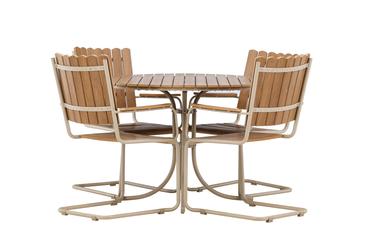 Holmsund Gartentisch-Set in Beige präsentiert im Onlineshop von KAQTU Design AG. Gartentischset ist von Venture Home