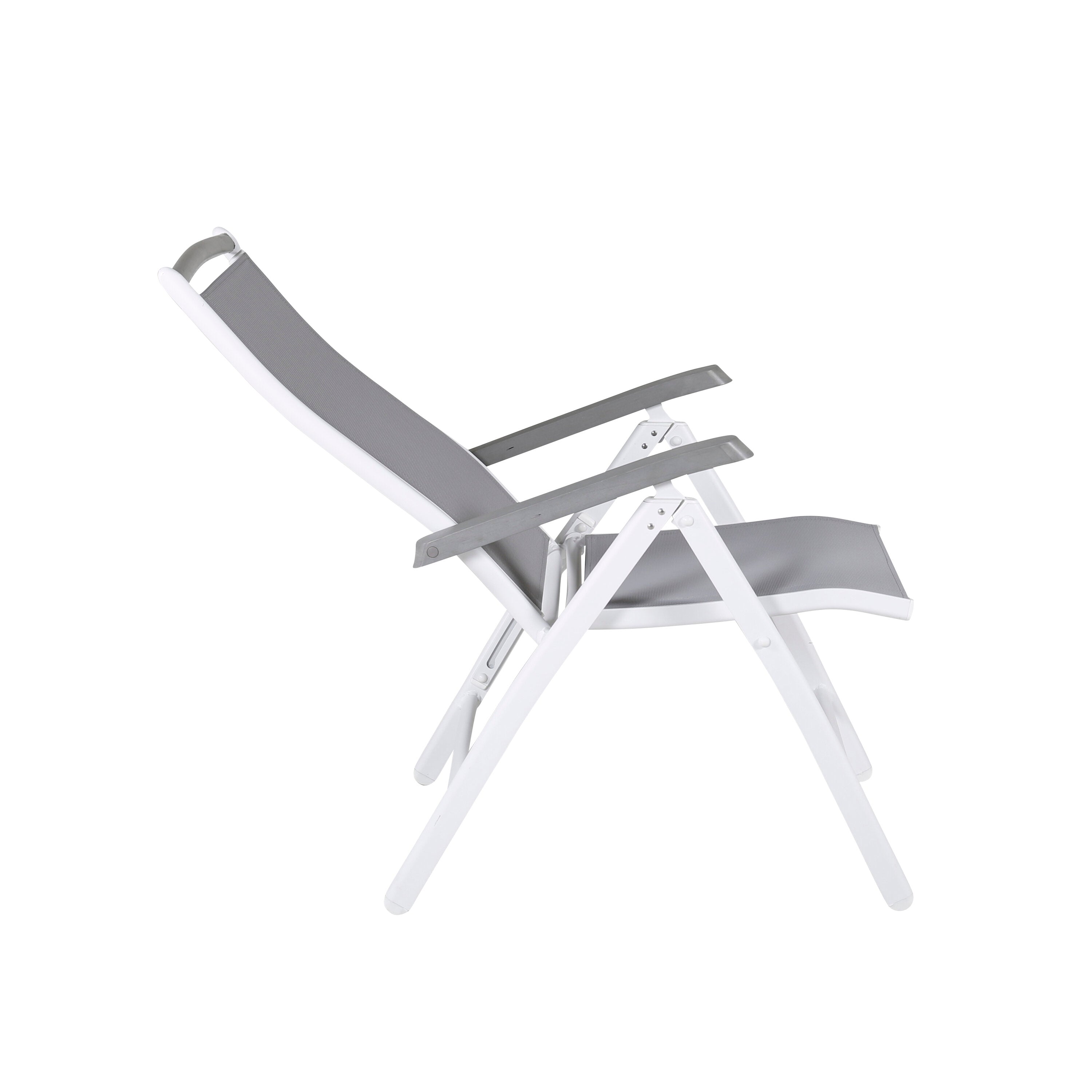 Albany Stuhl in Grau / Weiss präsentiert im Onlineshop von KAQTU Design AG. Gartenstuhl mit Armlehnen ist von Venture Home