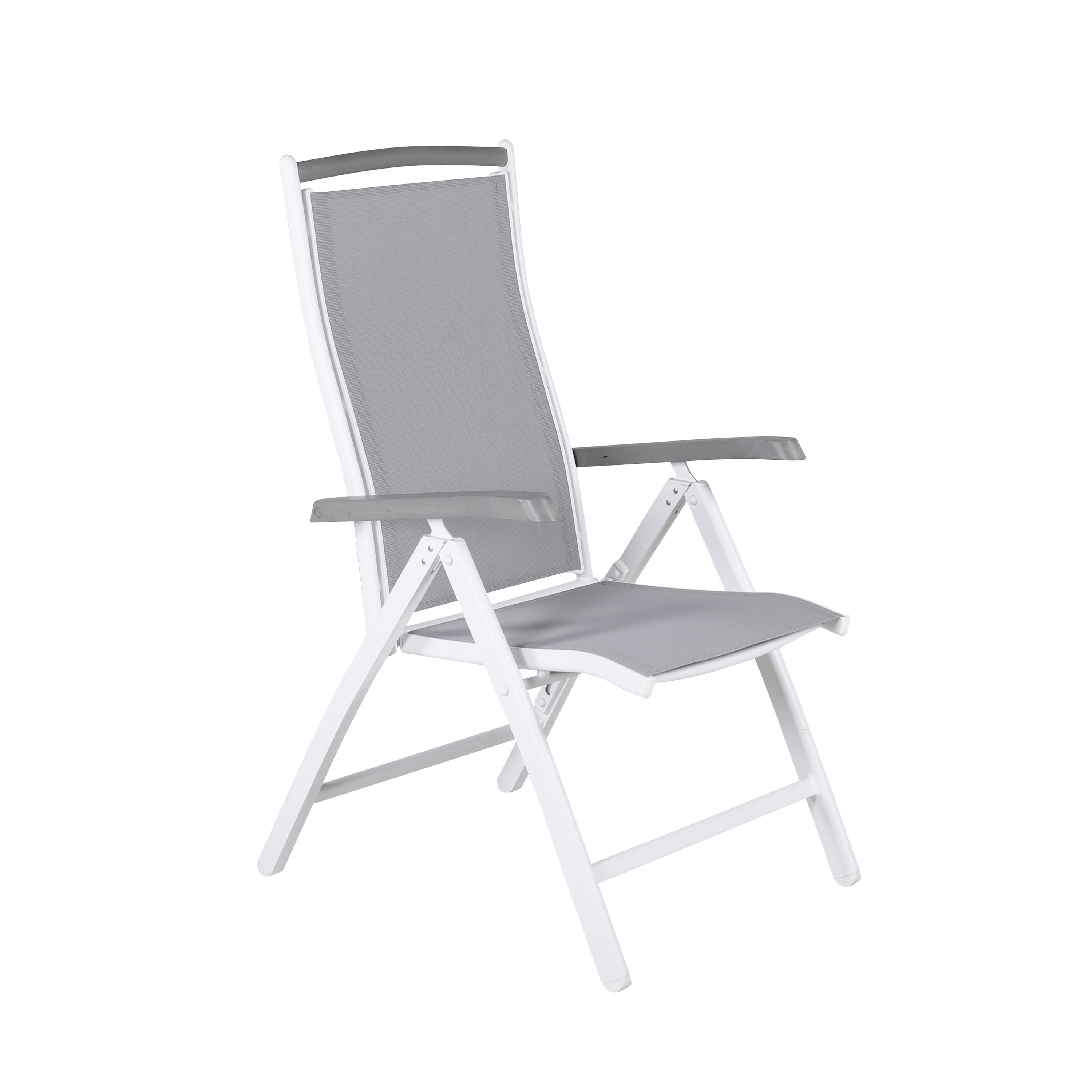 Albany Stuhl in Grau / Weiss präsentiert im Onlineshop von KAQTU Design AG. Gartenstuhl mit Armlehnen ist von Venture Home