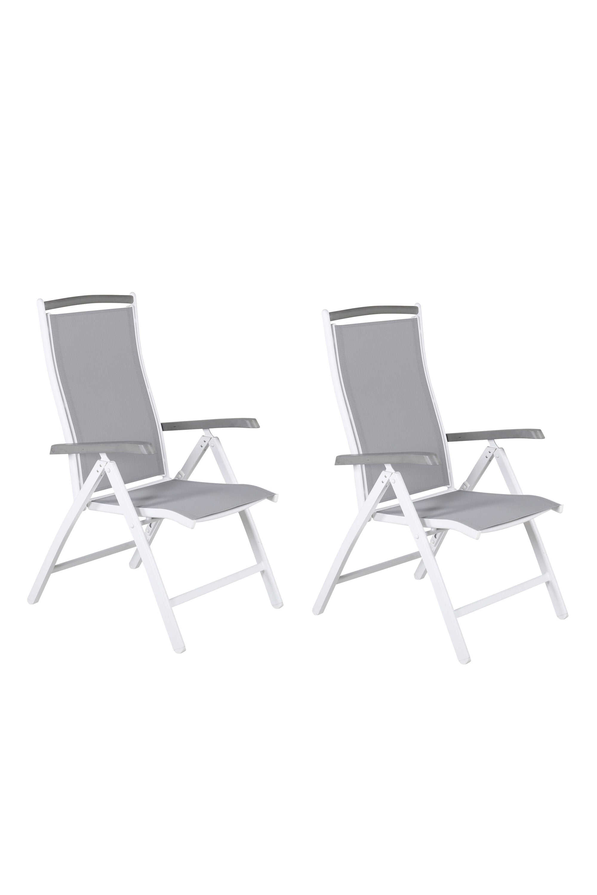 Albany Stuhl in Grau / Weiss präsentiert im Onlineshop von KAQTU Design AG. Gartenstuhl mit Armlehnen ist von Venture Home