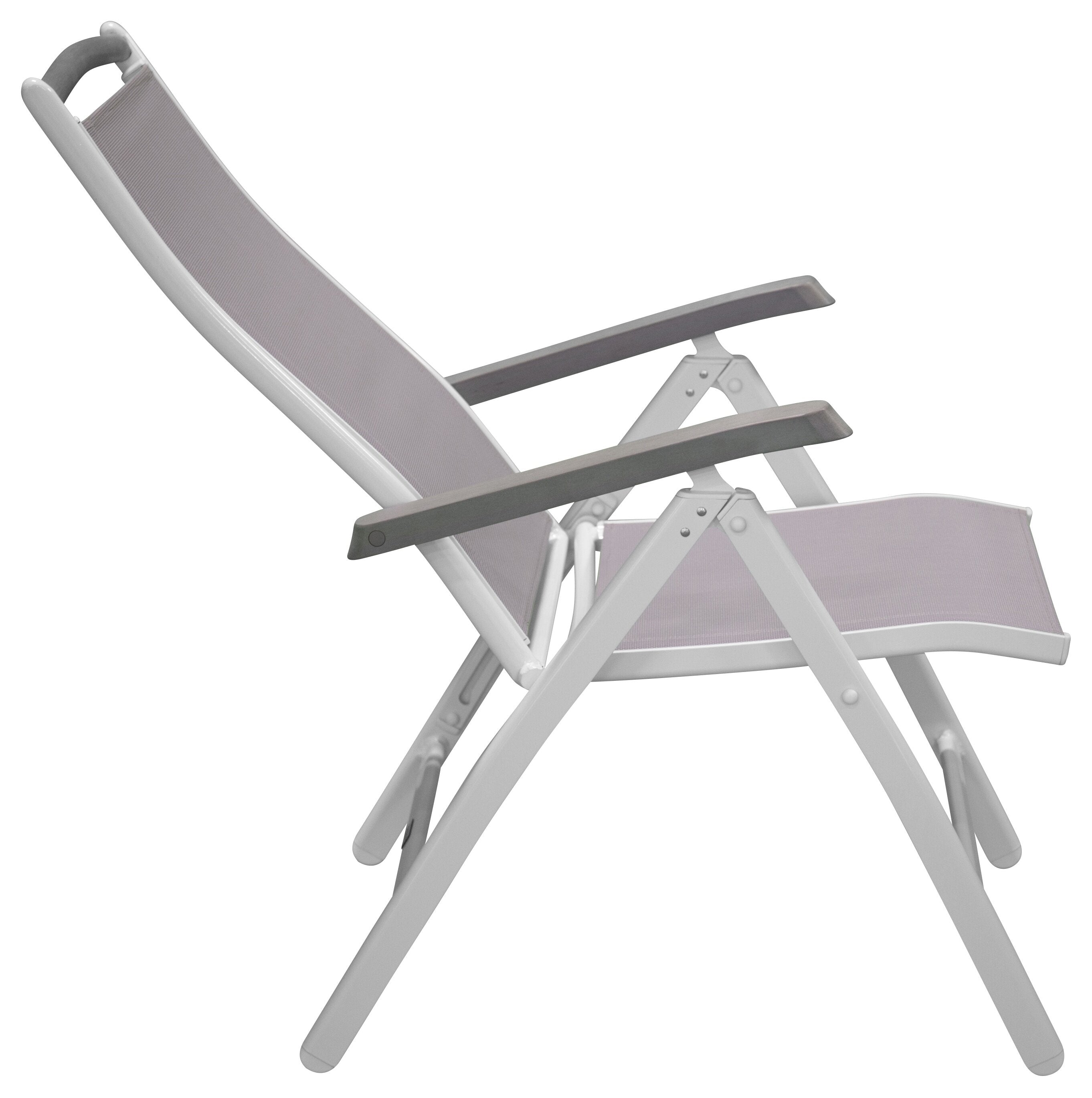 Albany Stuhl in Grau / Weiss präsentiert im Onlineshop von KAQTU Design AG. Gartenstuhl mit Armlehnen ist von Venture Home