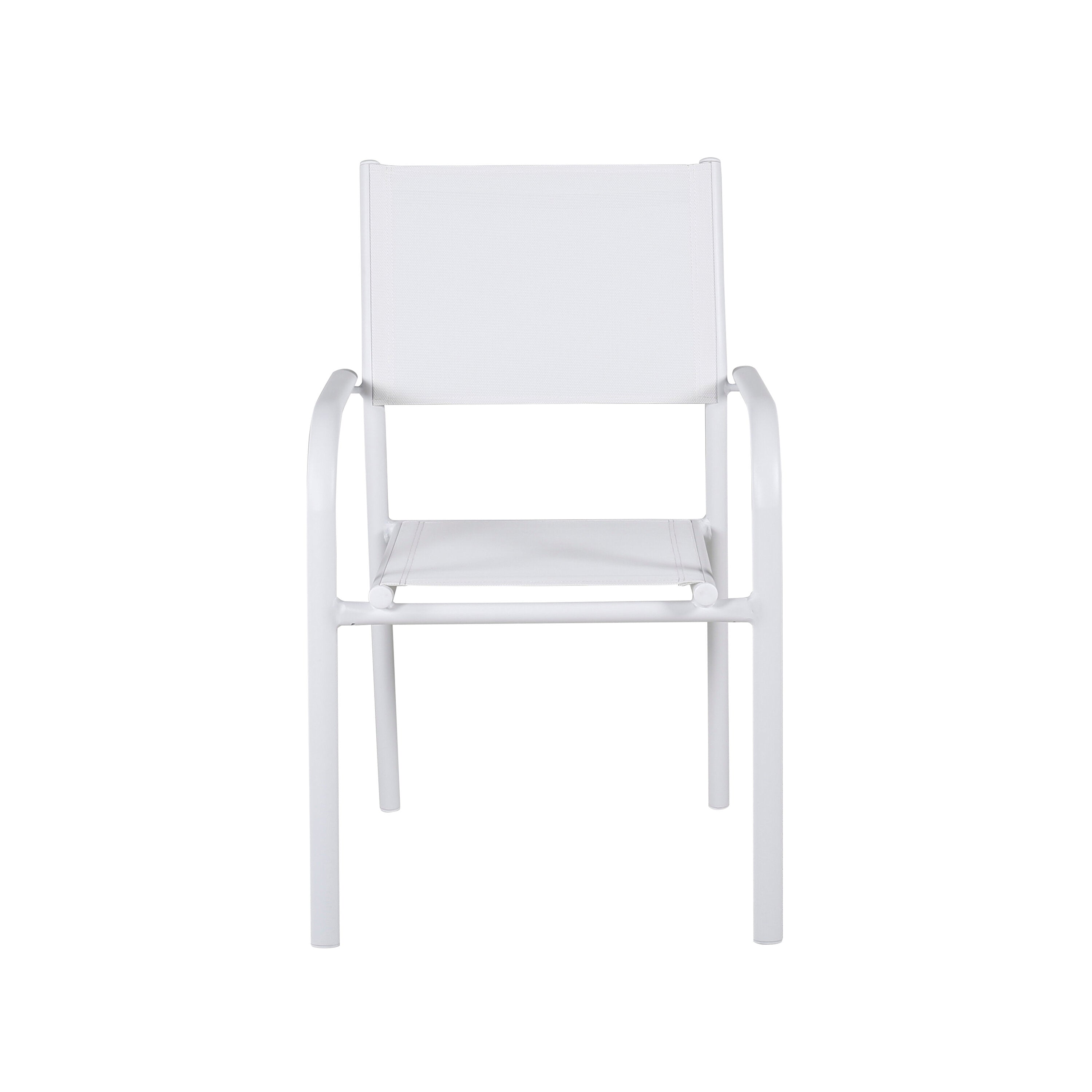 Santorini Gartenstuhl in Weiss präsentiert im Onlineshop von KAQTU Design AG. Gartenstuhl mit Armlehnen ist von Venture Home