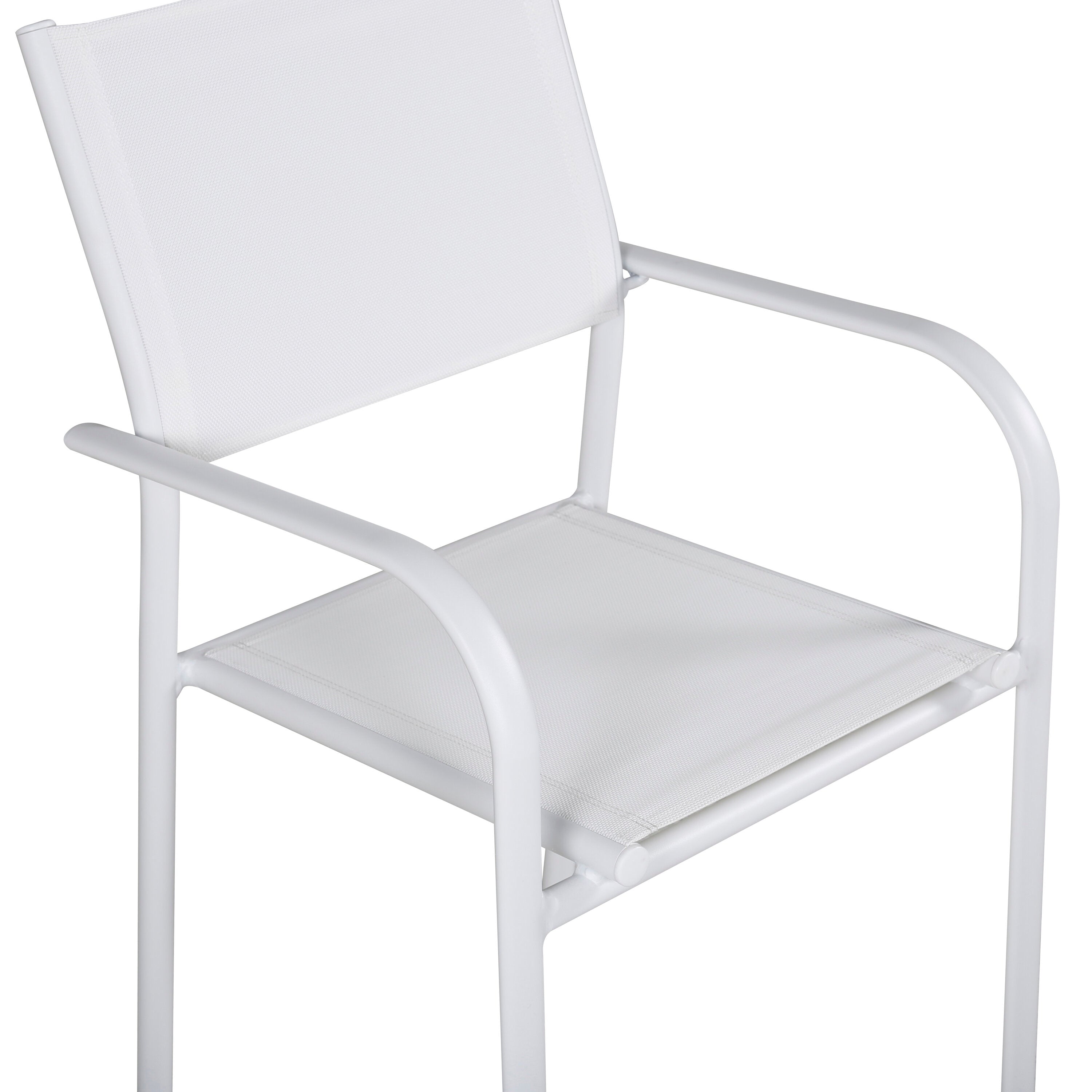 Santorini Gartenstuhl in Weiss präsentiert im Onlineshop von KAQTU Design AG. Gartenstuhl mit Armlehnen ist von Venture Home