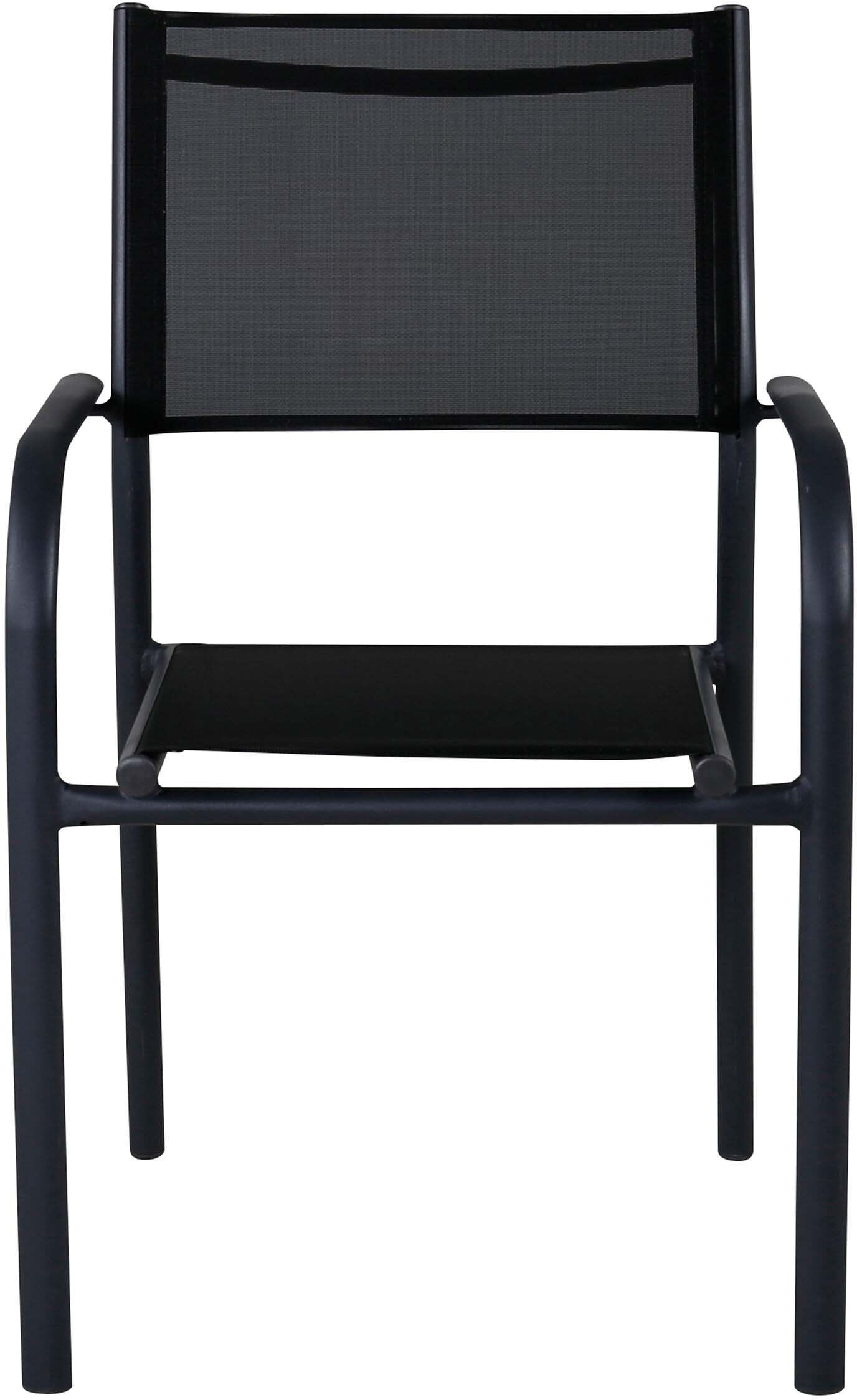 Erleben Sie den eleganten Santorini Gartenstuhl von Venture Home – langlebig, stapelbar und perfekt für gesellige Abende im Freien.