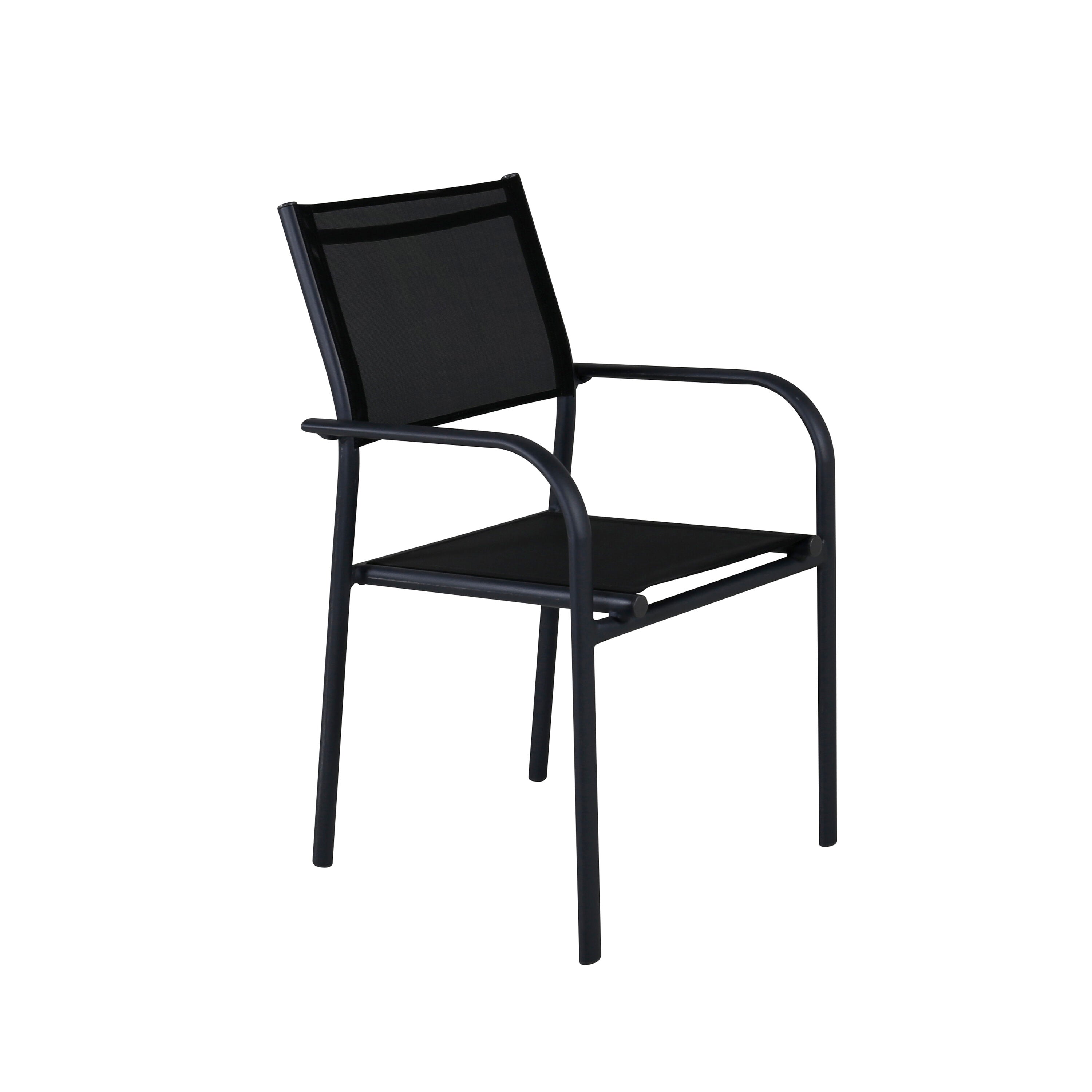 Santorini Gartenstuhl in Schwarz präsentiert im Onlineshop von KAQTU Design AG. Gartenstuhl mit Armlehnen ist von Venture Home