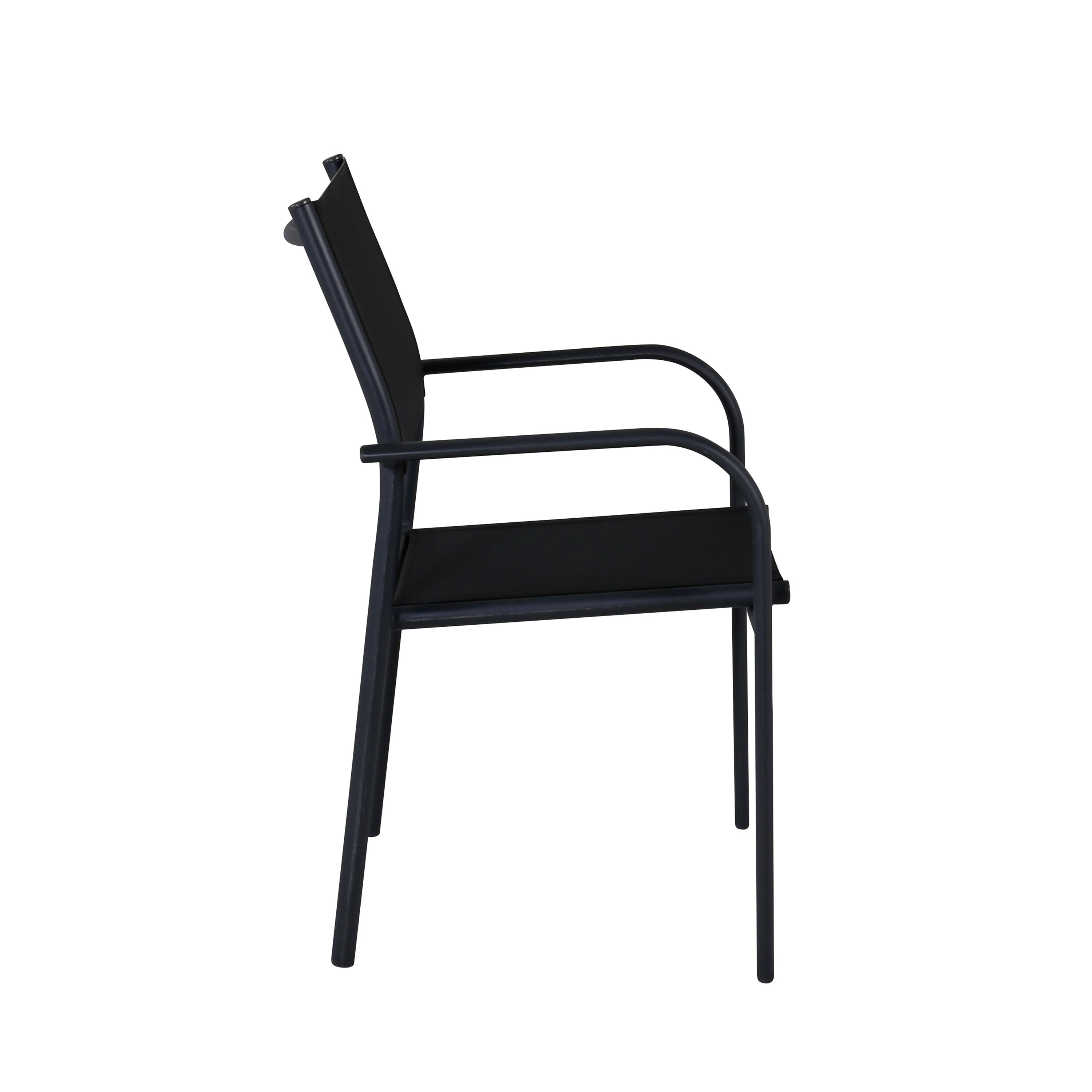 Santorini Gartenstuhl in Schwarz präsentiert im Onlineshop von KAQTU Design AG. Gartenstuhl mit Armlehnen ist von Venture Home