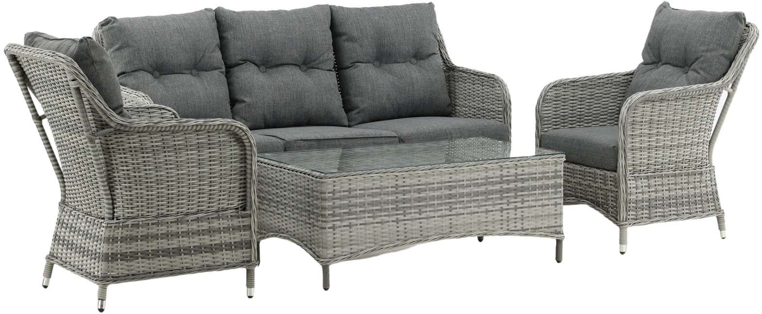 Vikelund Sofagarnitur von Venture Home: Elegantes Loungeset für Terrasse, robustes Material, hoher Komfort und stilvolles Design für entspannte Stunden.