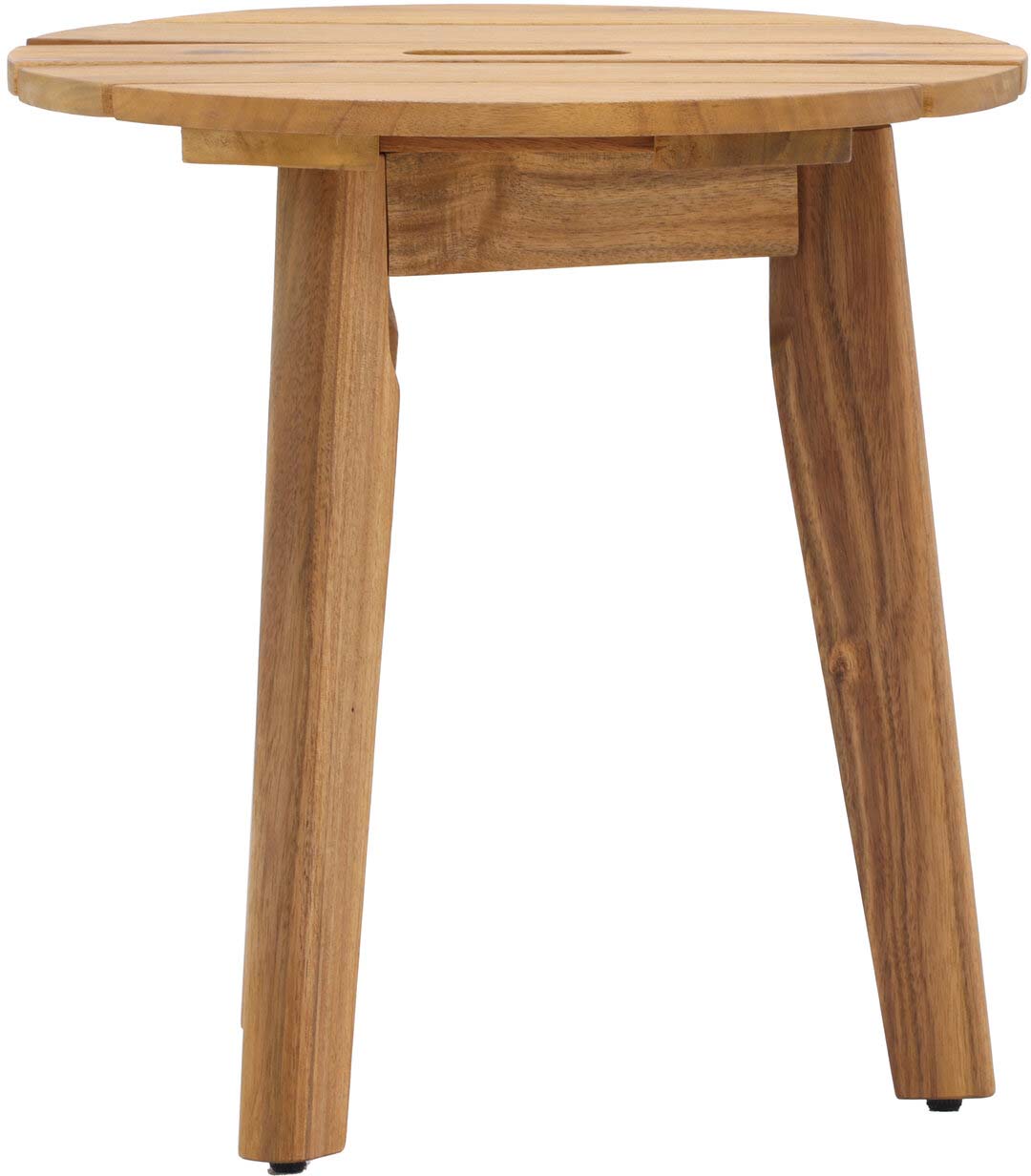 Chania Beistelltisch von Venture Home: Robuster Akazienholz-Tisch für Ihre Outdoor-Oase. Ideal für Getränke und Snacks, stilvoll und langlebig.