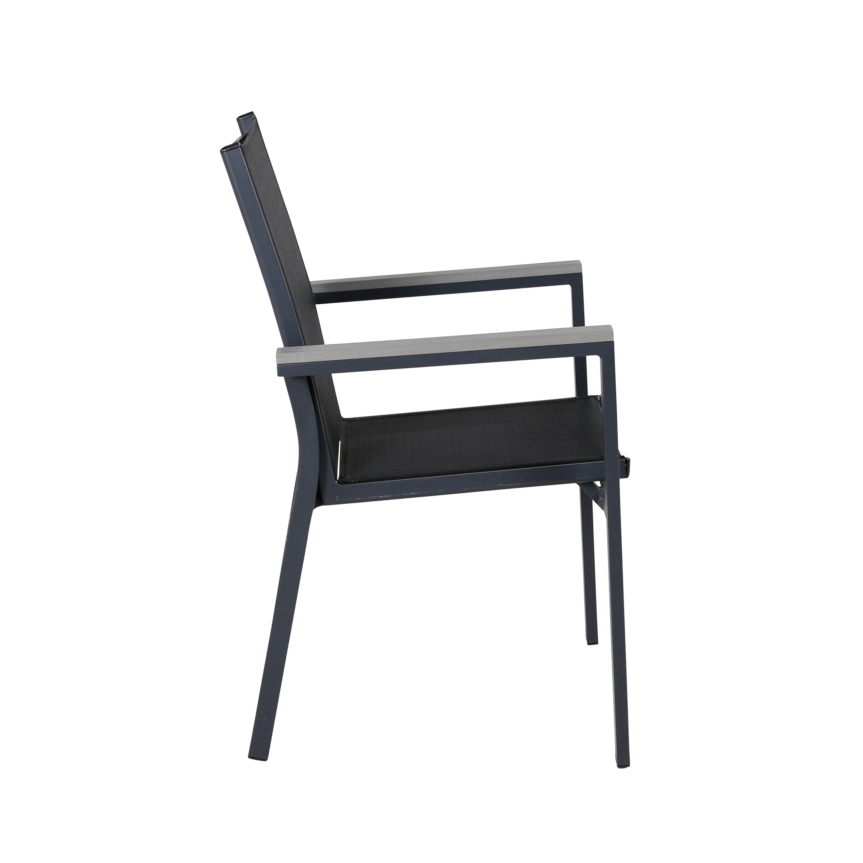 Parma Gartenstuhl in Schwarz präsentiert im Onlineshop von KAQTU Design AG. Gartenstuhl mit Armlehnen ist von Venture Home