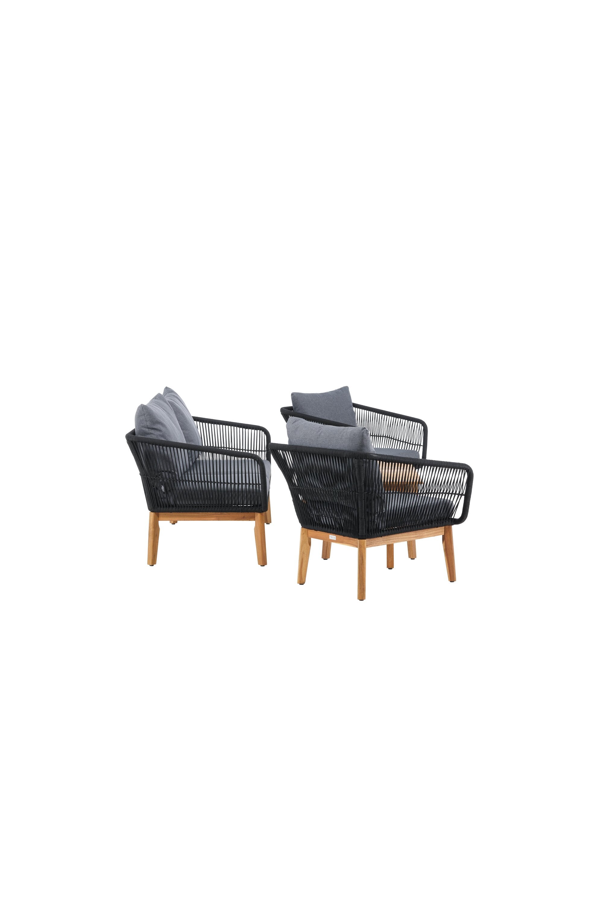 Chania Sofa Outdoorset 110cm in Schwarz präsentiert im Onlineshop von KAQTU Design AG. Loungeset ist von Venture Home