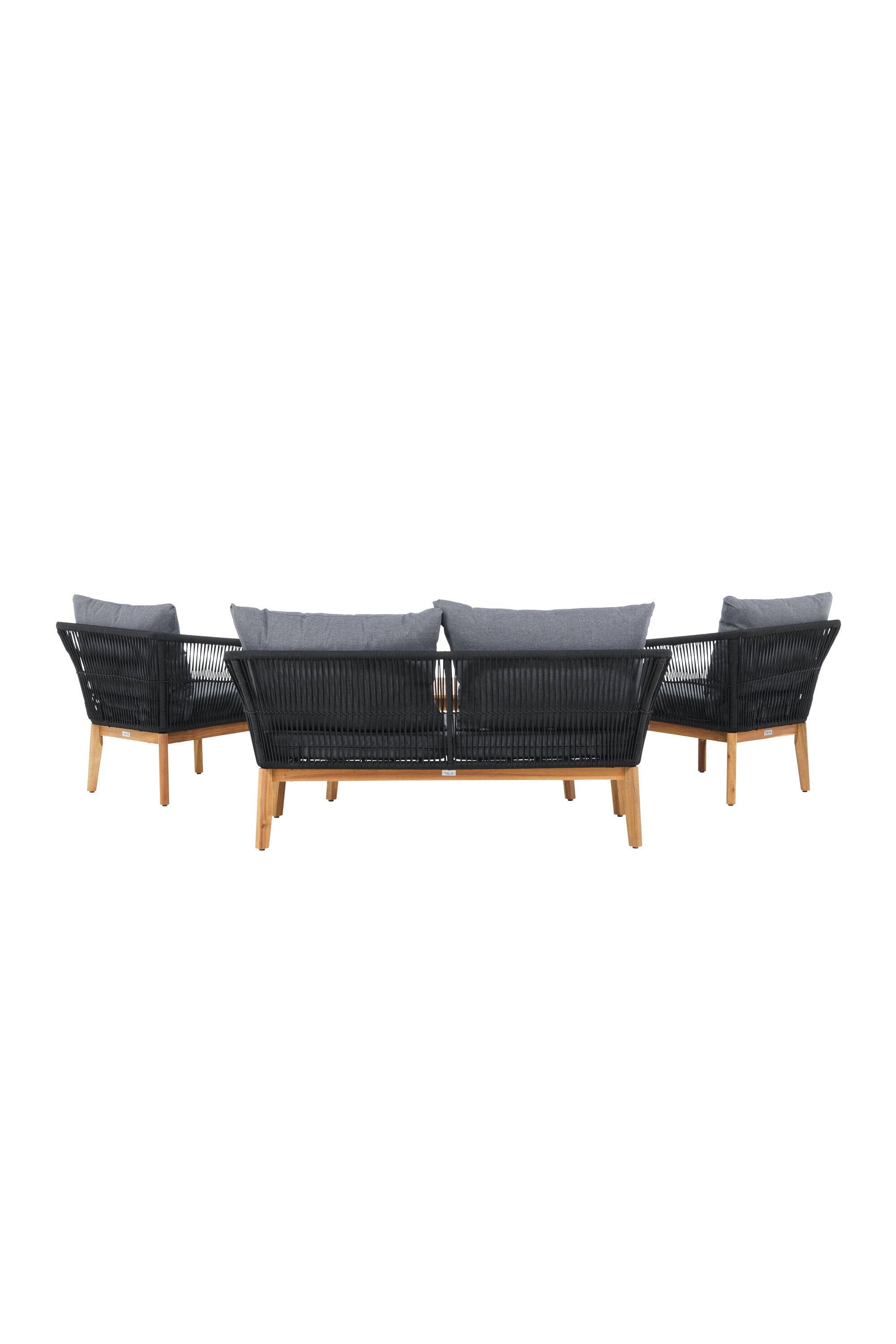Chania Sofa Outdoorset 110cm in Schwarz präsentiert im Onlineshop von KAQTU Design AG. Loungeset ist von Venture Home
