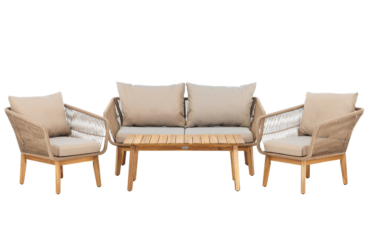 Chania Sofa Outdoorset 110cm in Latte präsentiert im Onlineshop von KAQTU Design AG. Loungeset ist von Venture Home