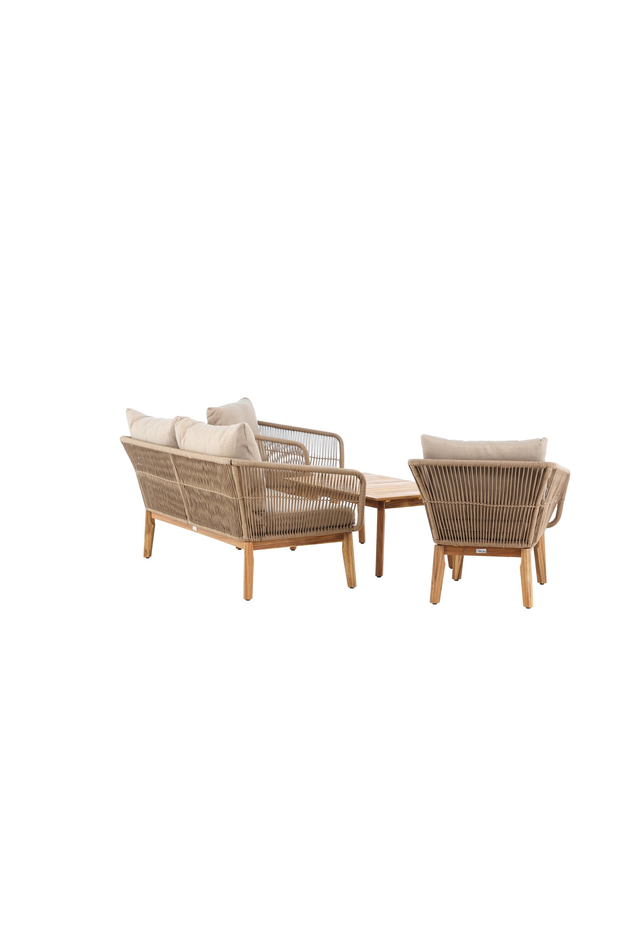 Chania Sofa Outdoorset 110cm in Latte präsentiert im Onlineshop von KAQTU Design AG. Loungeset ist von Venture Home