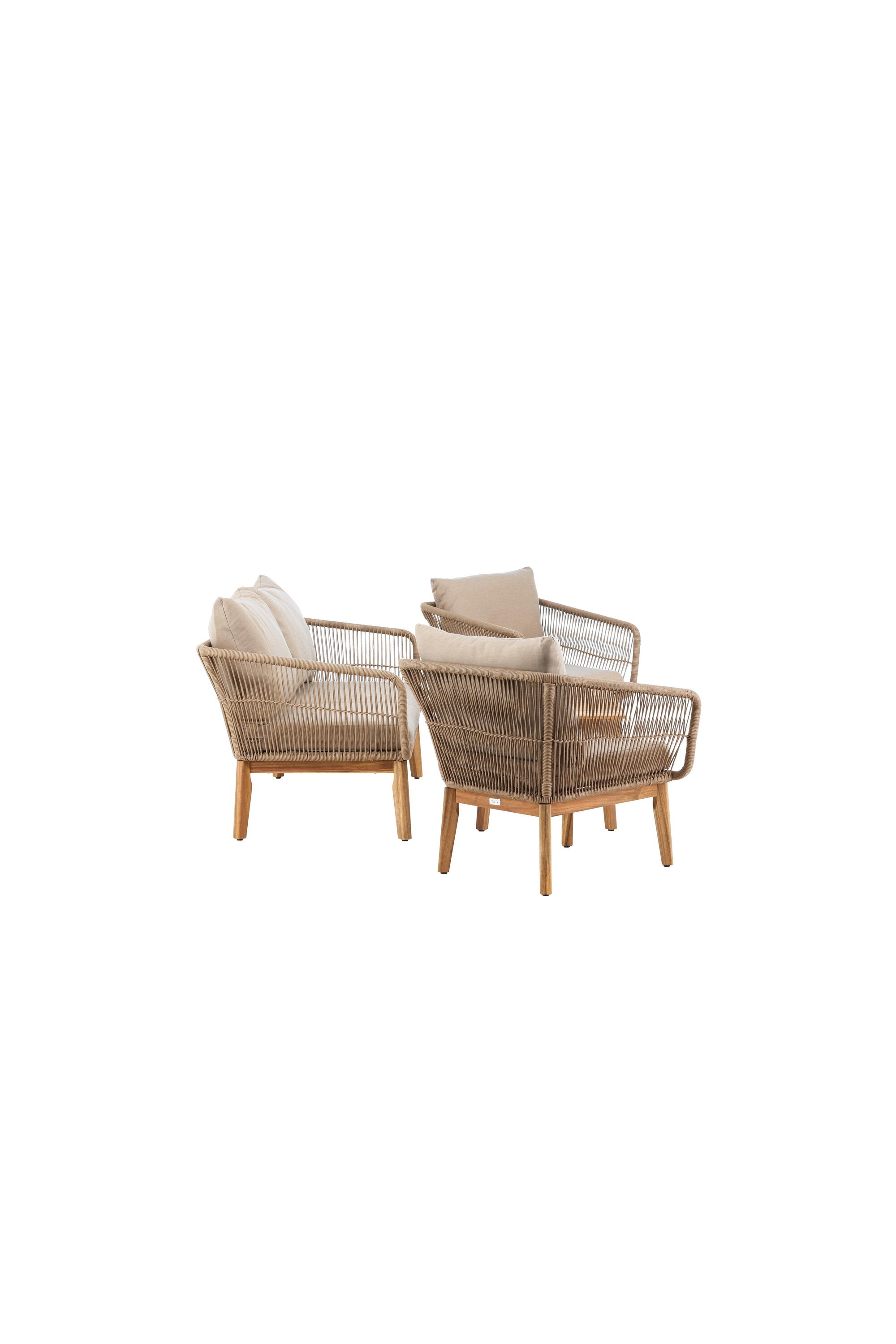 Chania Sofa Outdoorset 110cm in Latte präsentiert im Onlineshop von KAQTU Design AG. Loungeset ist von Venture Home