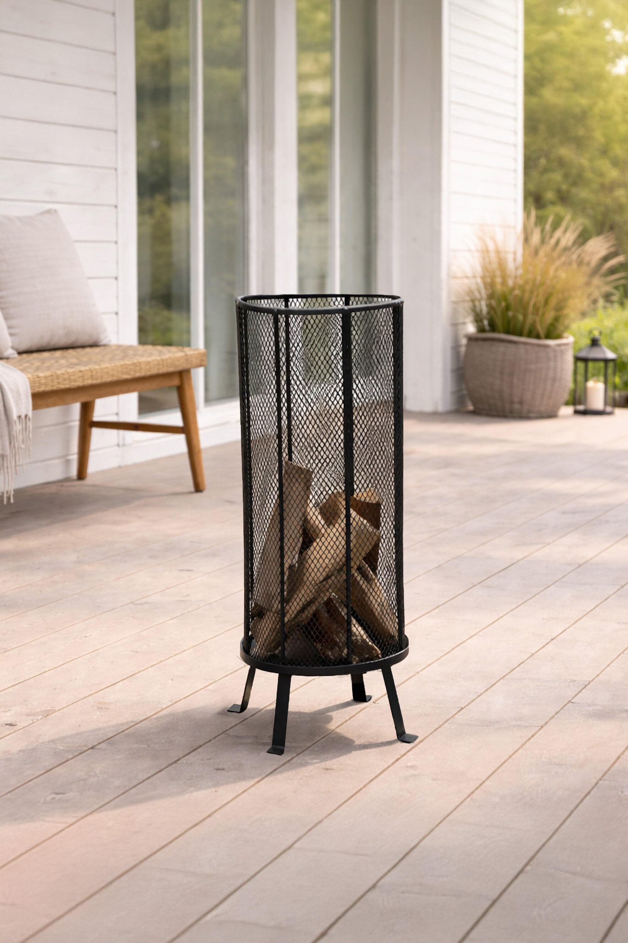 Bastian Feuerkorb in Schwarz präsentiert im Onlineshop von KAQTU Design AG. Feuerschale ist von Venture Home