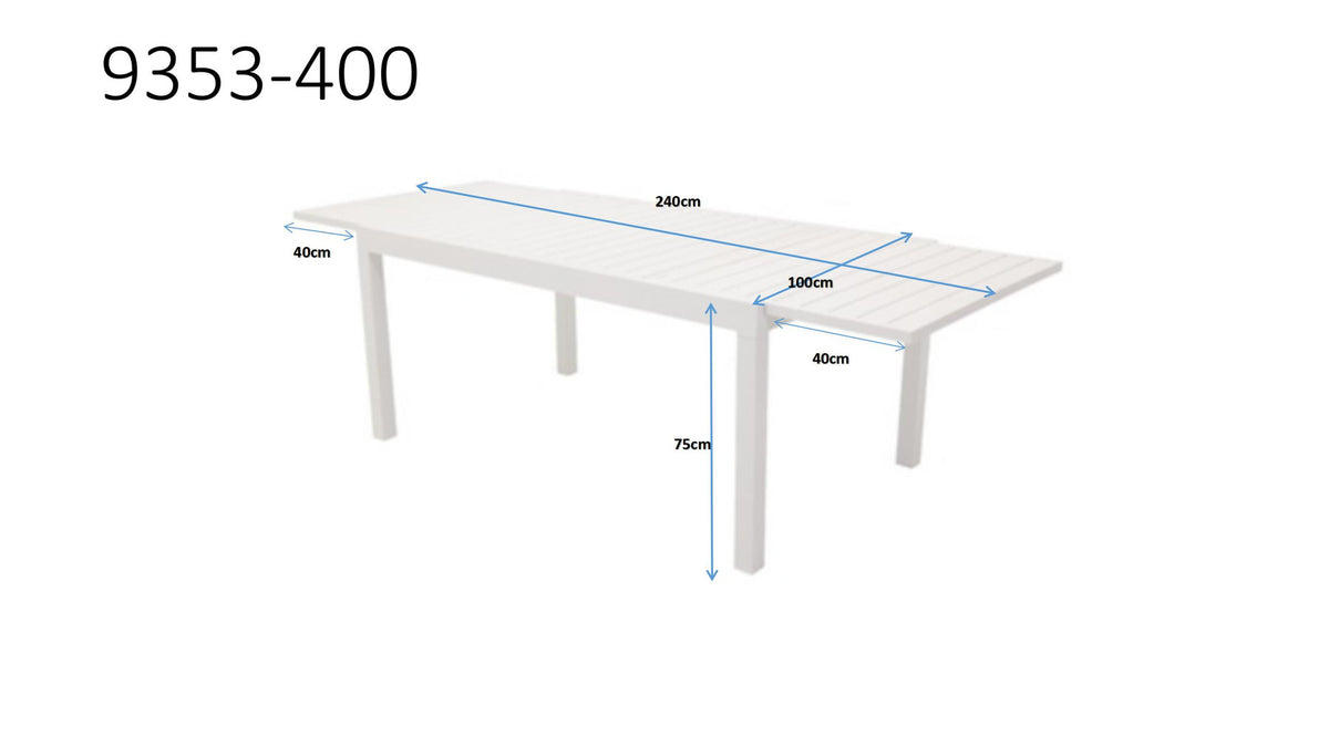 Marbella Gartentisch ausziehbar in Weiss präsentiert im Onlineshop von KAQTU Design AG. Gartentisch ist von Venture Home