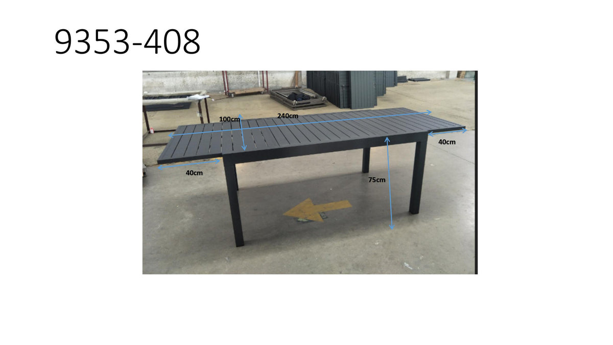 Marbella Gartentisch ausziehbar in Schwarz präsentiert im Onlineshop von KAQTU Design AG. Gartentisch ist von Venture Home
