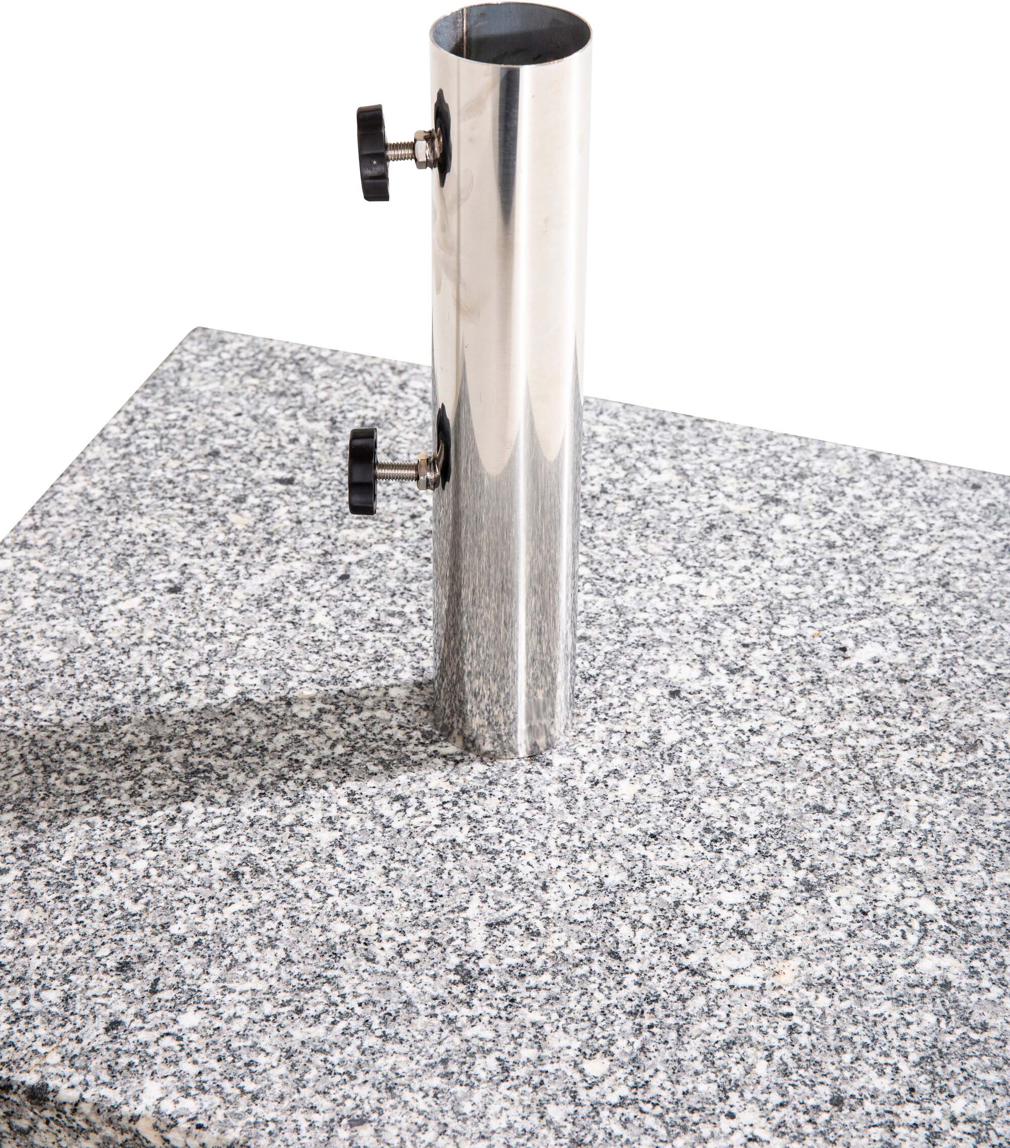 Sichern Sie Ihren Sonnenschirm mit dem Stathera Sonnenschirmstein von Venture Home. Robuster, wetterfester Beton und elegantes Design für jede Terrasse.