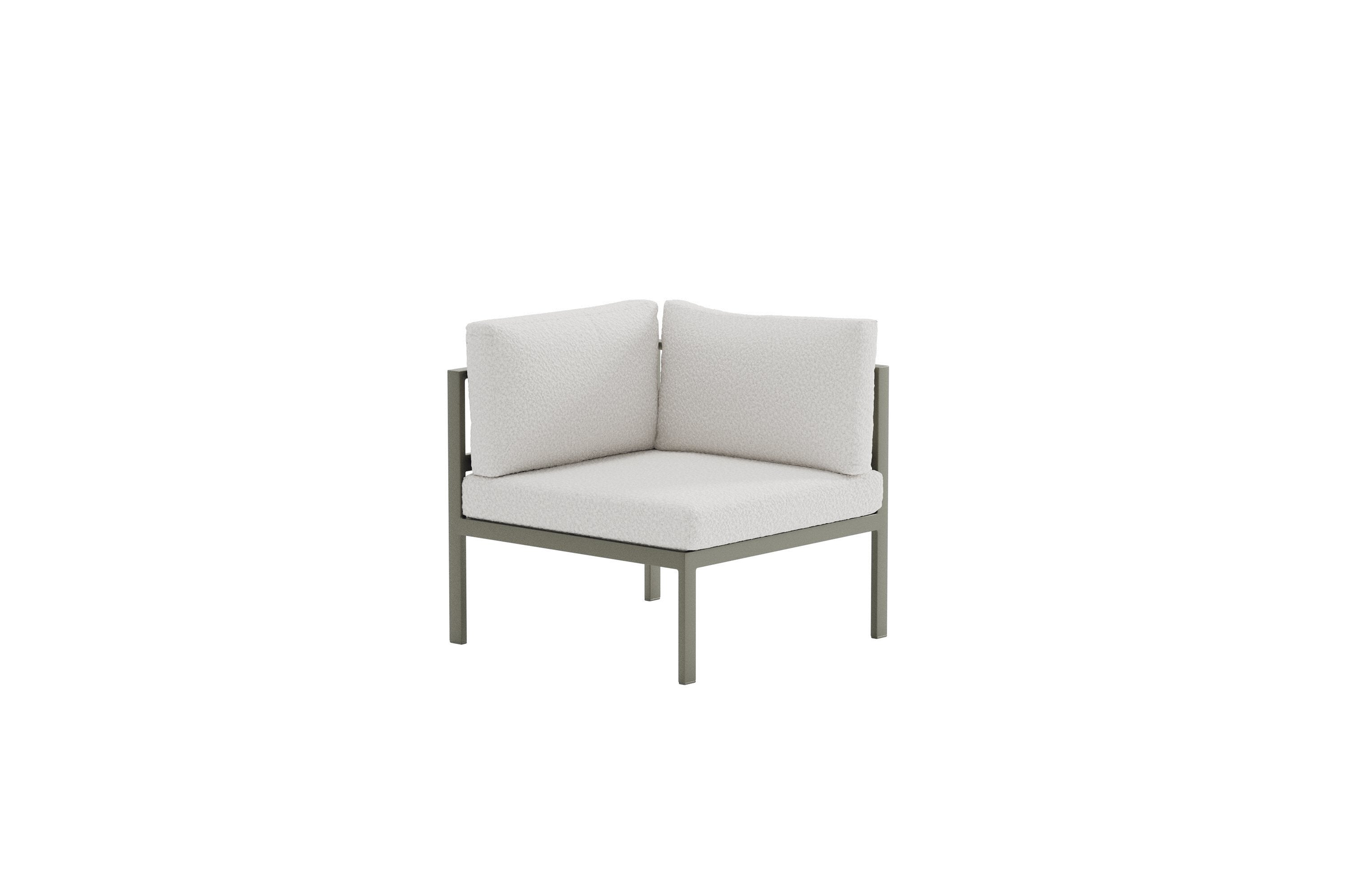 Stilvolles Eckmodul des Copacabana Sofas von Venture Home, ideal für entspannte Stunden im Freien und moderne Lounge-Bereiche.