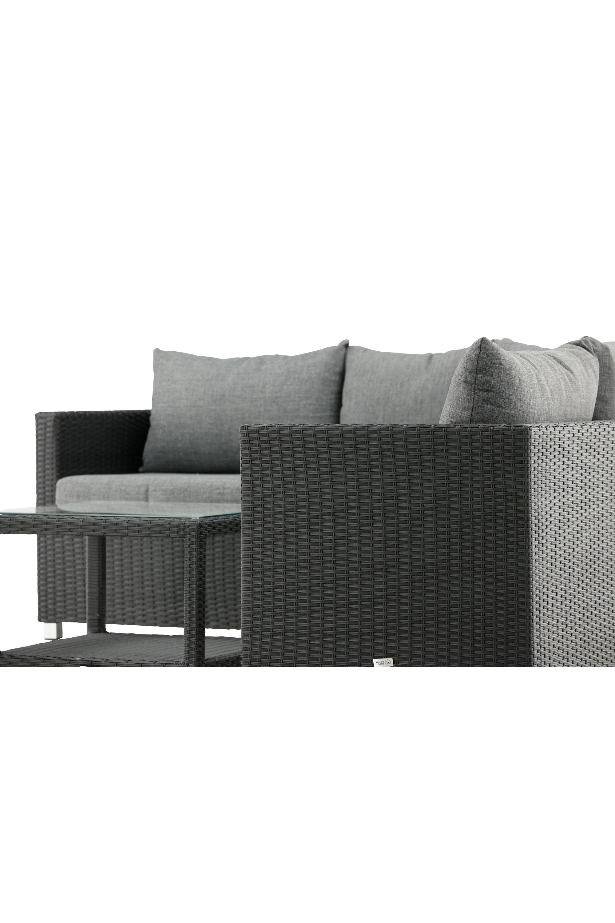 Vamos Ecksofa Outdoorset 65cm in Schwarz präsentiert im Onlineshop von KAQTU Design AG. Loungeset ist von Venture Home