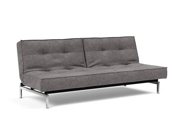 Erleben Sie das elegante Splitback Sofabett 115 Chrom von Innovation Living – ideal für moderne Räume und entspannende Schlafmomente.