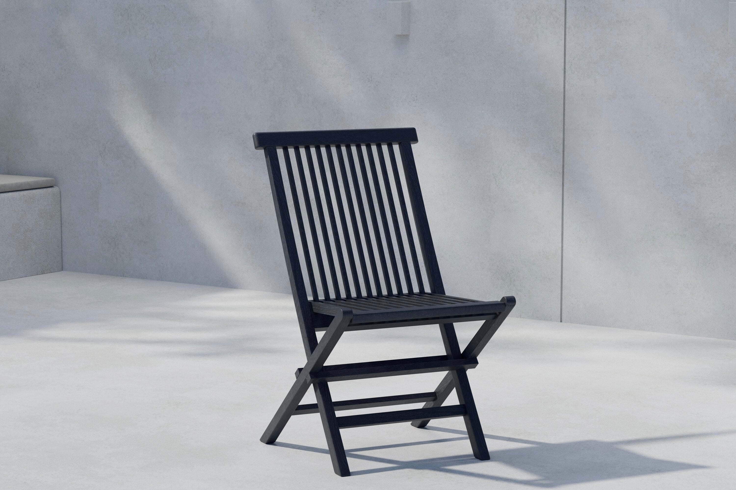 Eleganter Kenya Gartenstuhl in Schwarz von Venture Home, ideal für stilvolle Außenbereiche, präsentiert in einem modernen Ambiente.