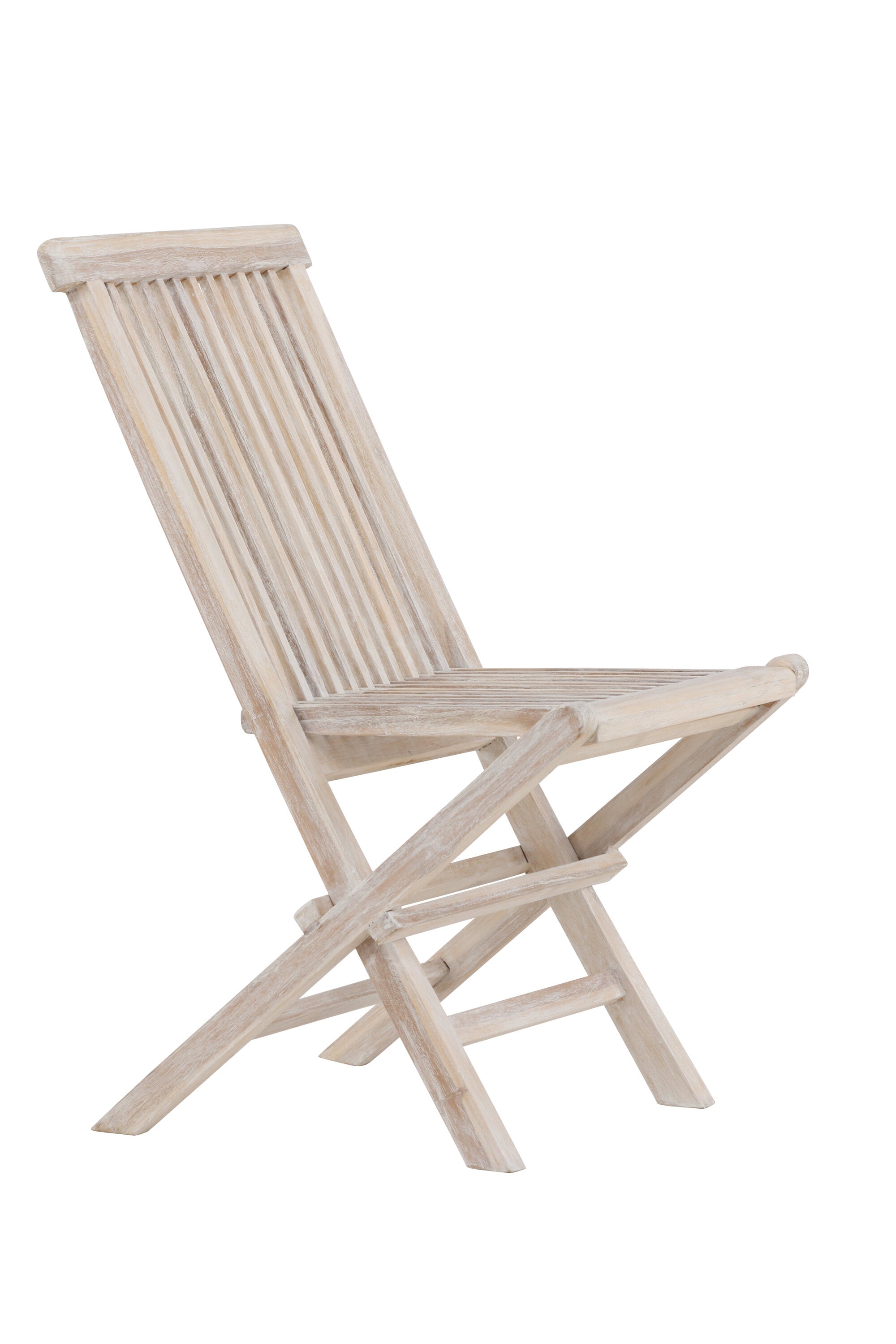 Stilvoller Kenya Gartenstuhl aus hochwertigem Teakholz mit modernem Whitewash-Finish. Ideal für langlebige und elegante Outdoor-Gestaltung.