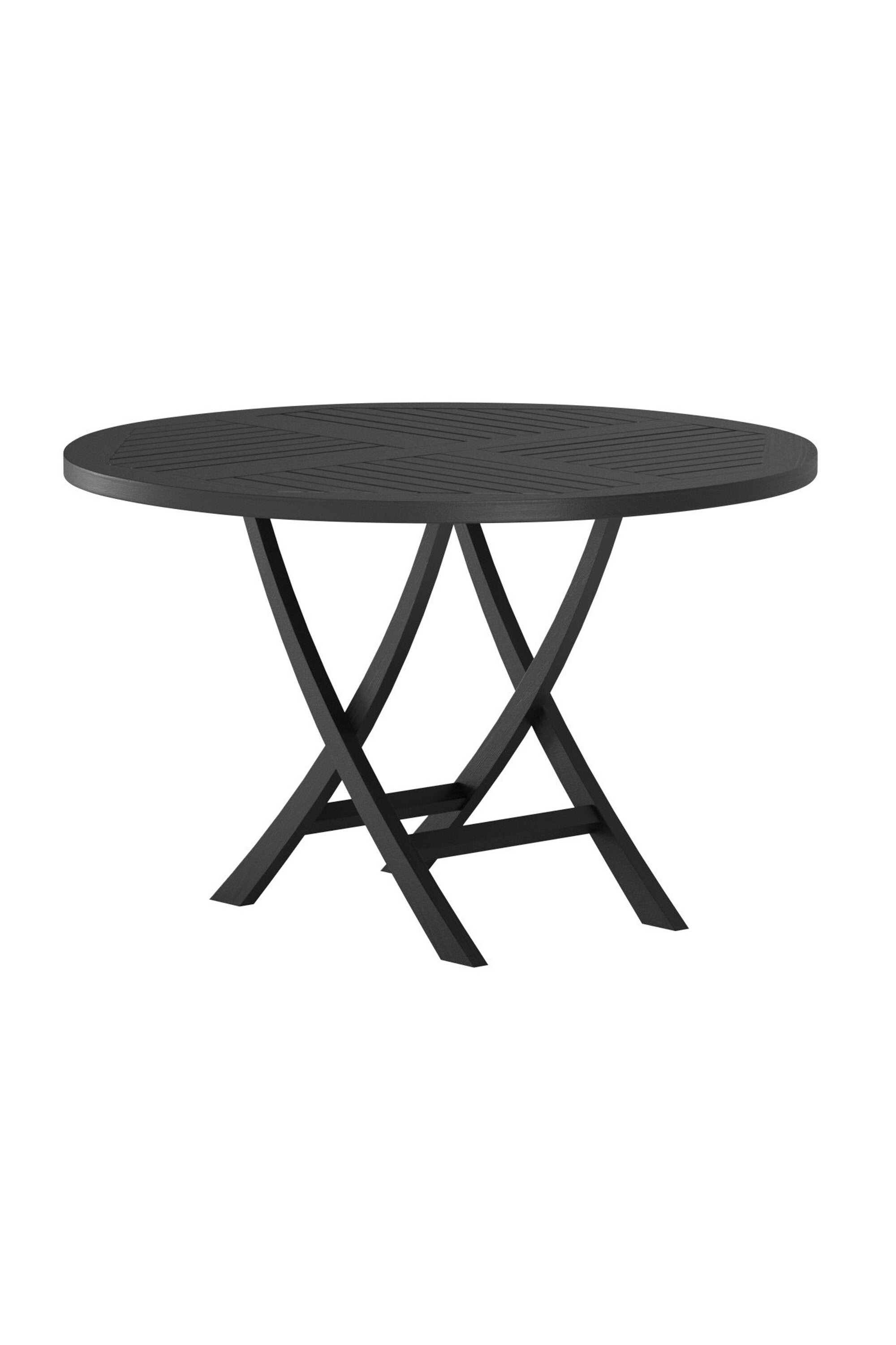 Kenya Runder Esstisch in Schwarz präsentiert im Onlineshop von KAQTU Design AG. Gartentisch ist von Venture Home