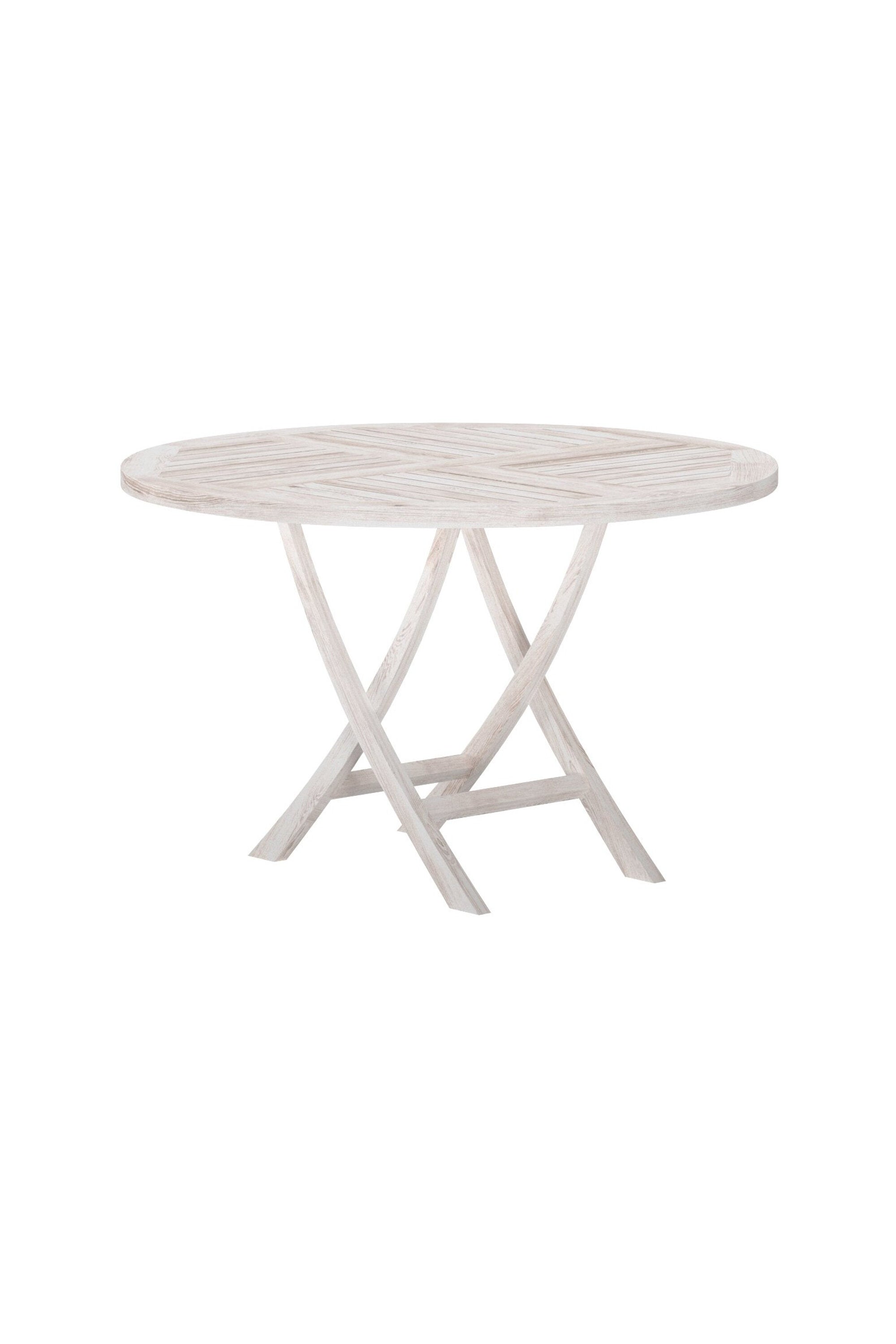 Kenya Runder Esstisch in Tünche präsentiert im Onlineshop von KAQTU Design AG. Gartentisch ist von Venture Home