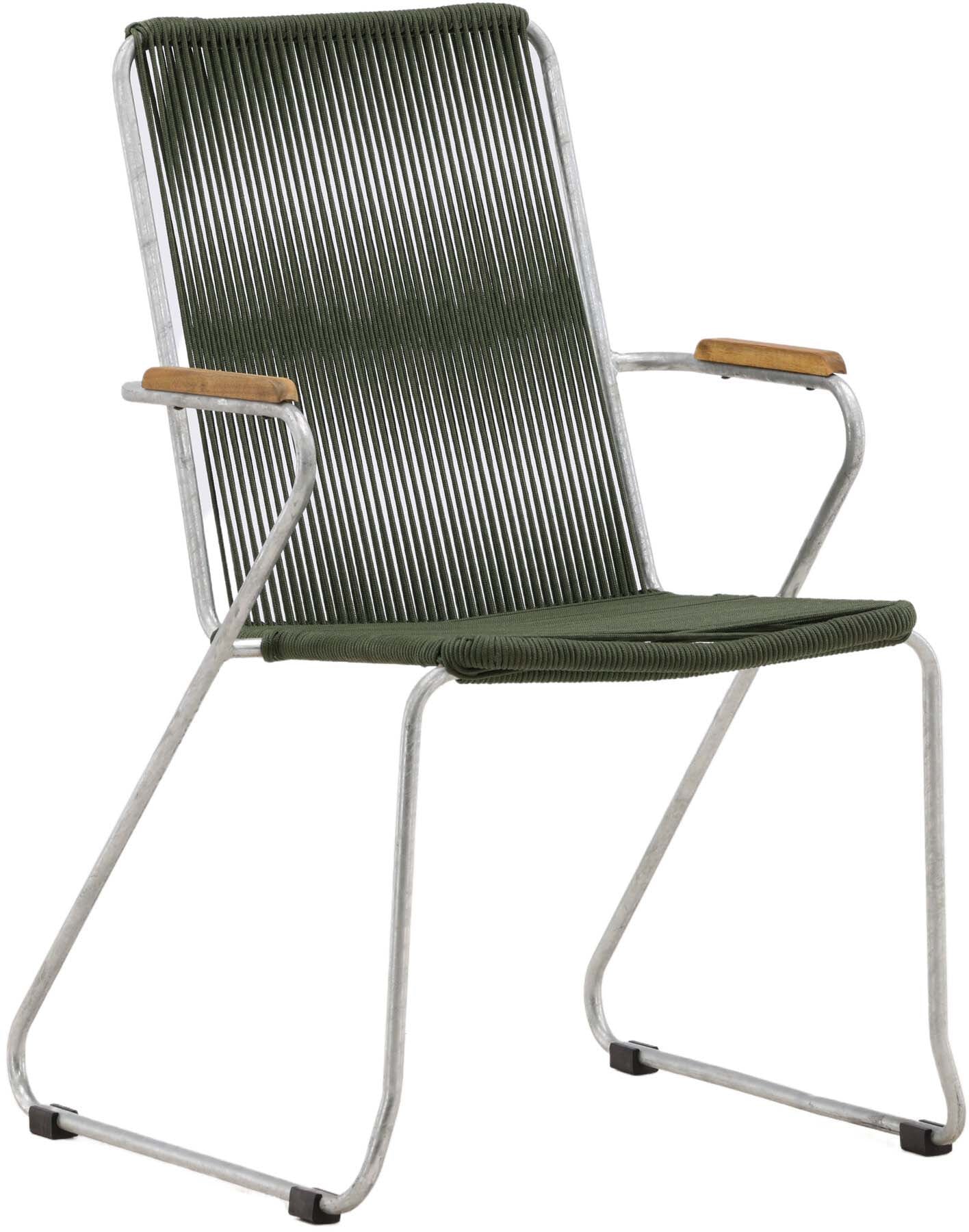 Bois Stuhl in Grün präsentiert im Onlineshop von KAQTU Design AG. Gartenstuhl mit Armlehnen ist von Venture Home