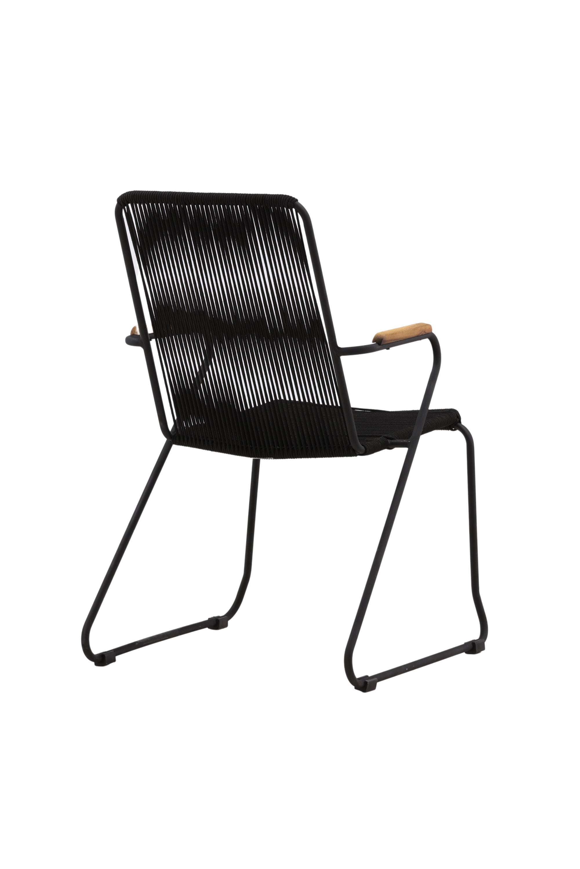 Bois Gartenstuhl in Schwarzgrau präsentiert im Onlineshop von KAQTU Design AG. Gartenstuhl mit Armlehnen ist von Venture Home