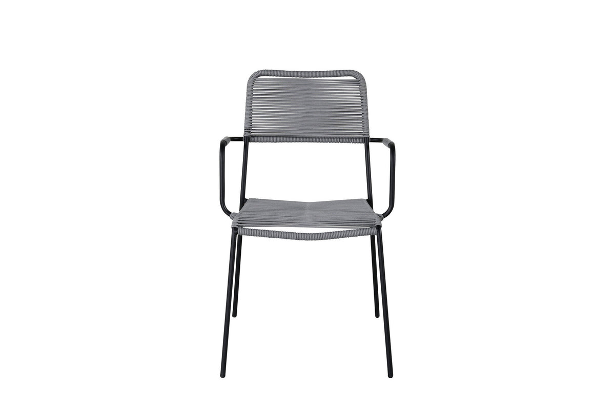 Lindos Gartenstuhl in Grau präsentiert im Onlineshop von KAQTU Design AG. Gartenstuhl ist von Venture Home