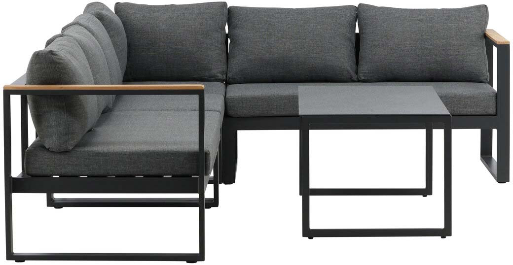 Verwandeln Sie Ihren Außenbereich mit dem Texas Ecksofa Outdoorset 60cm von Venture Home in eine stilvolle Lounge-Oase. Ideal für gesellige Stunden!