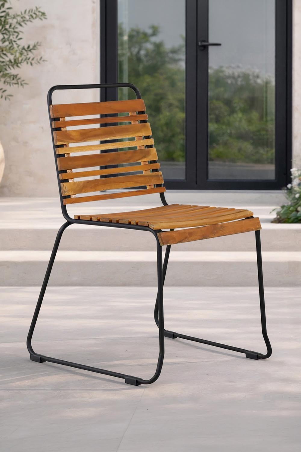 Bois Gartenstuhl in Natur/Grau präsentiert im Onlineshop von KAQTU Design AG. Gartenstuhl ist von Venture Home