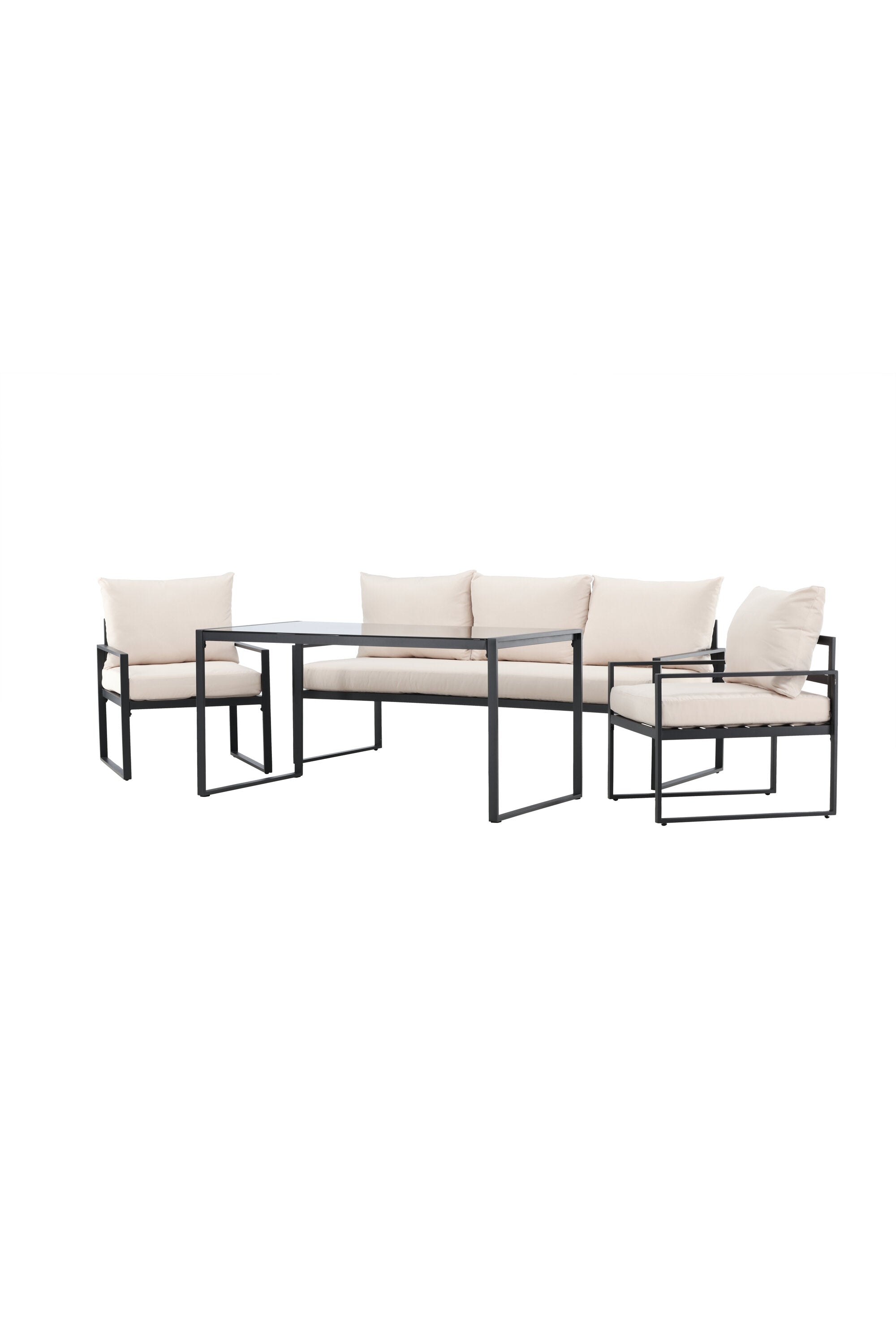 Catania Sofa Set in Beige/Schwarz präsentiert im Onlineshop von KAQTU Design AG. Loungeset ist von Venture Home