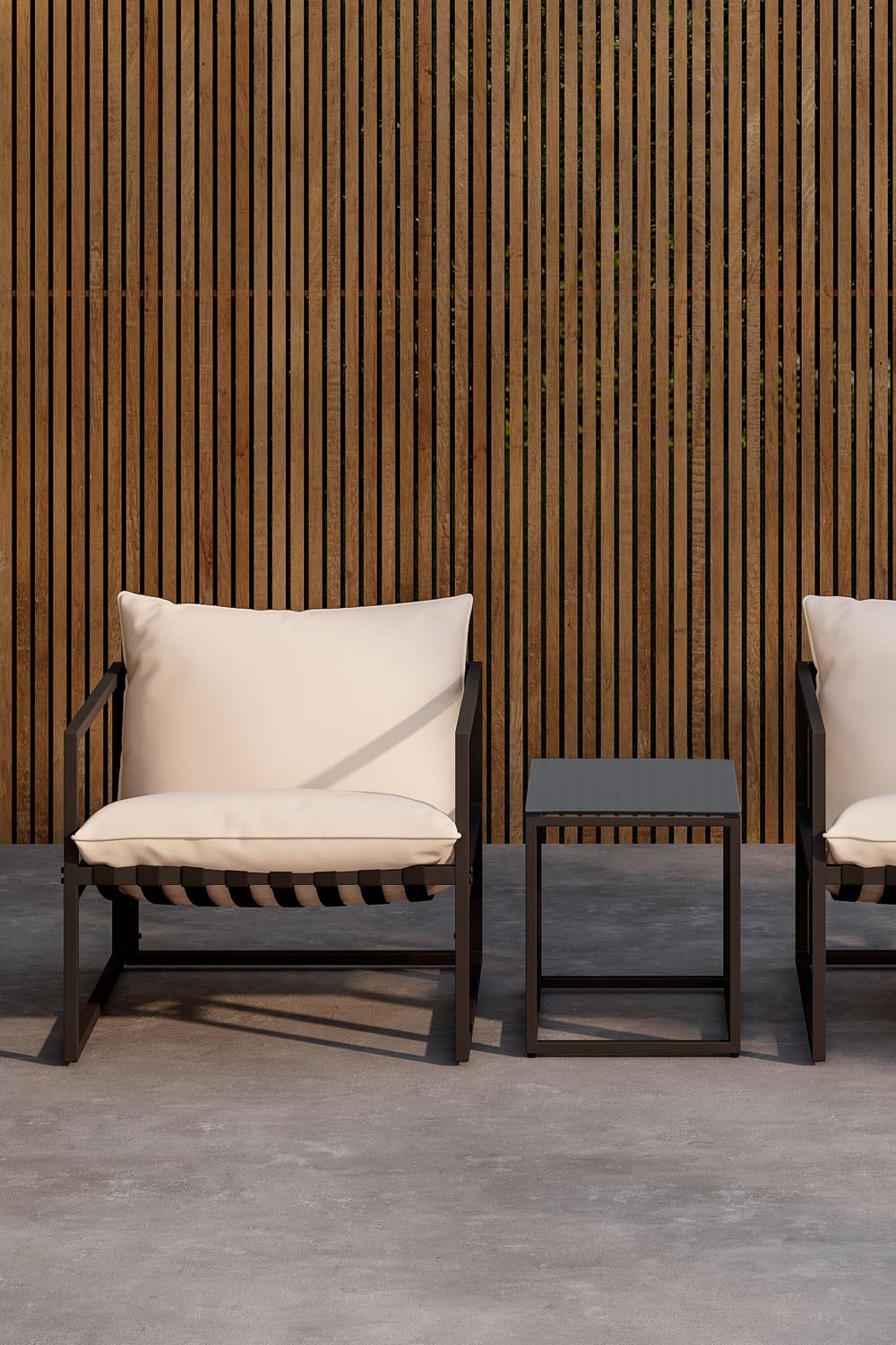 Messina Lounge Set in Schwarz präsentiert im Onlineshop von KAQTU Design AG. Loungeset ist von Venture Home
