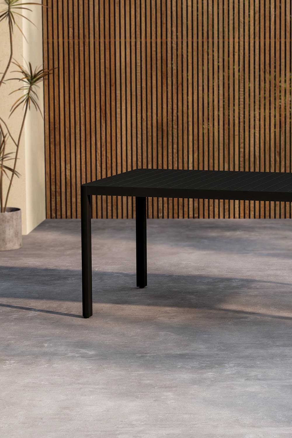 Rechteckiger Gartentisch Giardini in Black präsentiert im Onlineshop von KAQTU Design AG. Gartentisch ist von Venture Home
