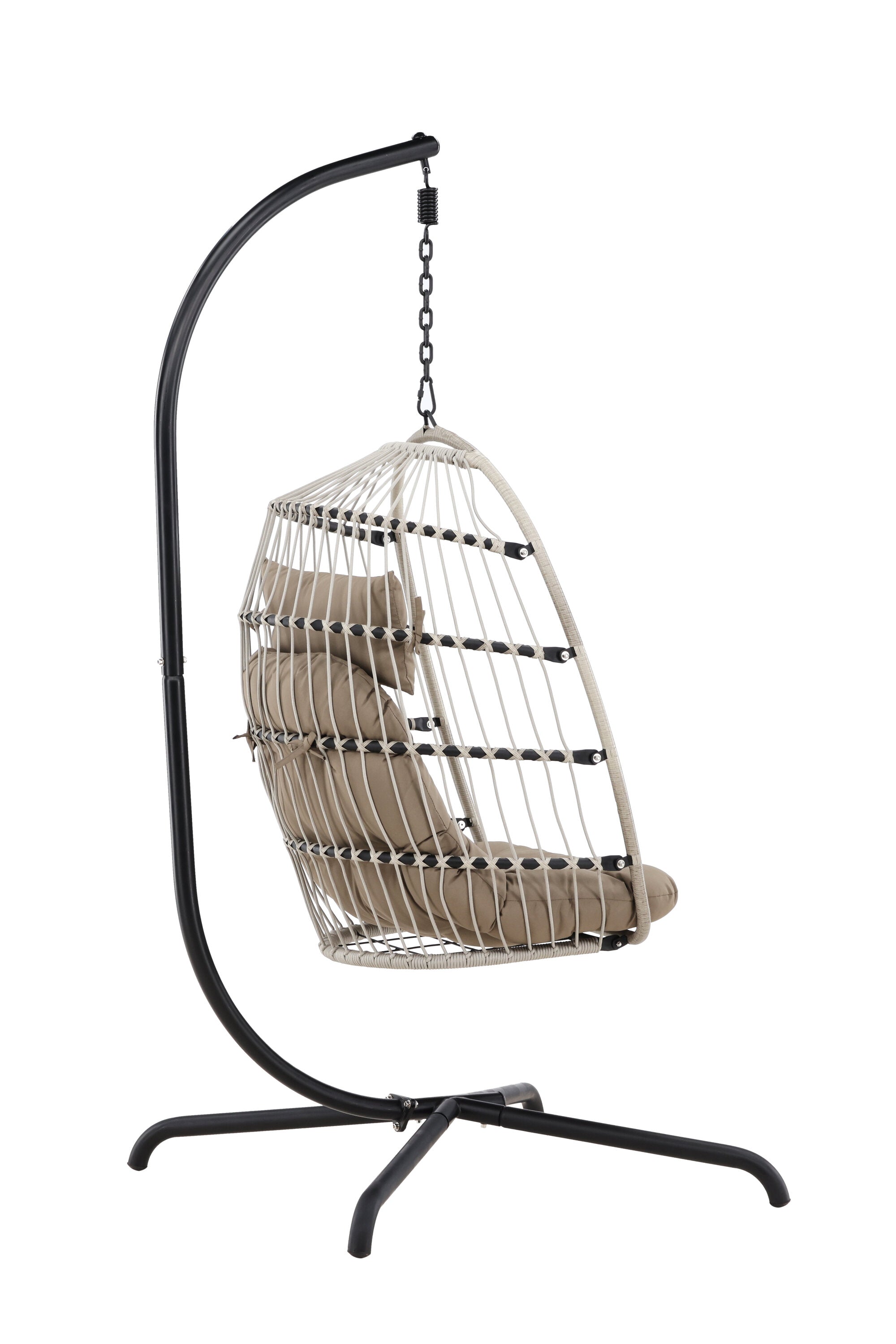 Der Trezza Hängesessel von Venture Home kombiniert modernes Design mit hohem Komfort für entspannte Momente.