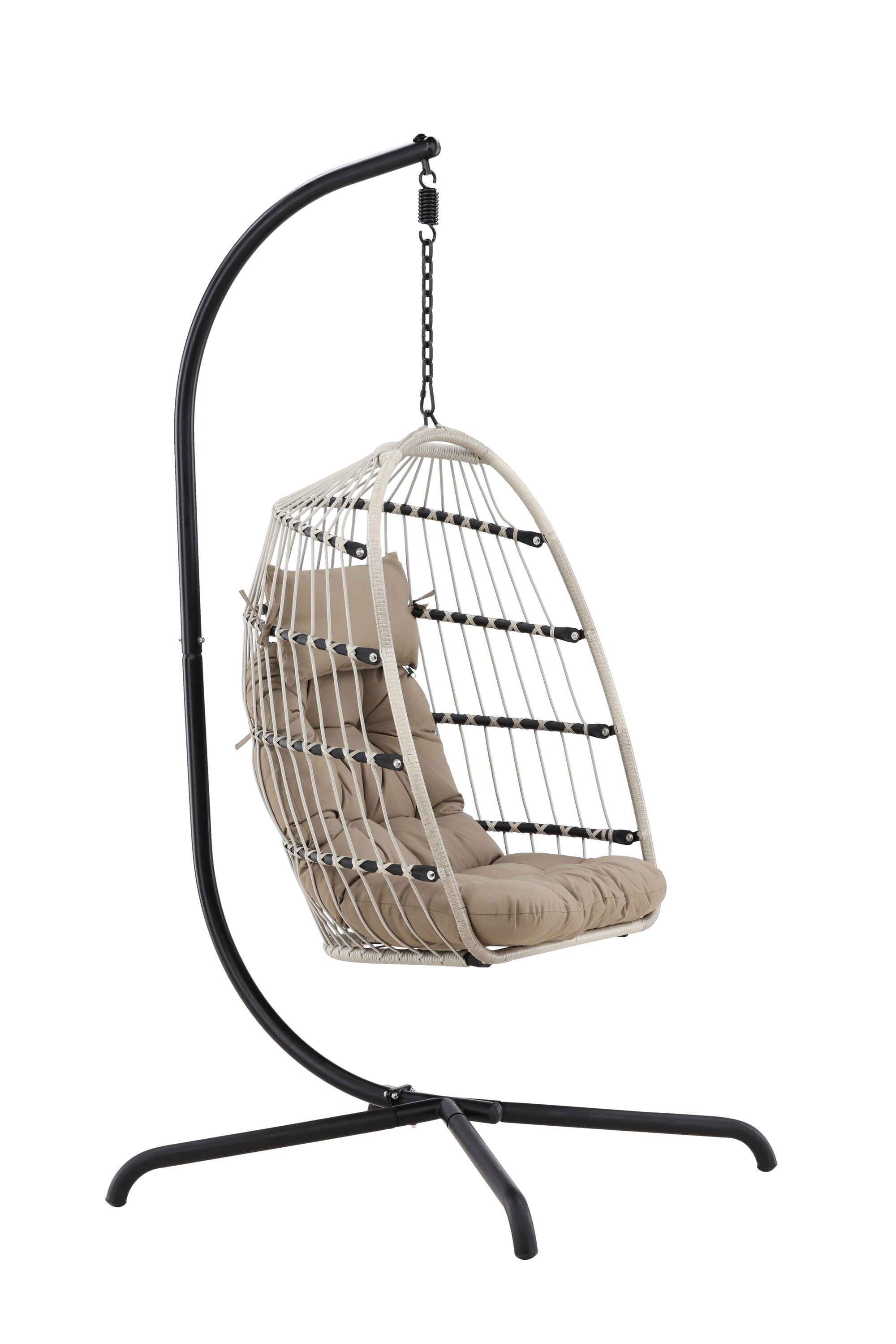 Der Trezza Hängesessel von Venture Home bietet stilvolles Design und Komfort für entspannte Stunden im modernen Zuhause.