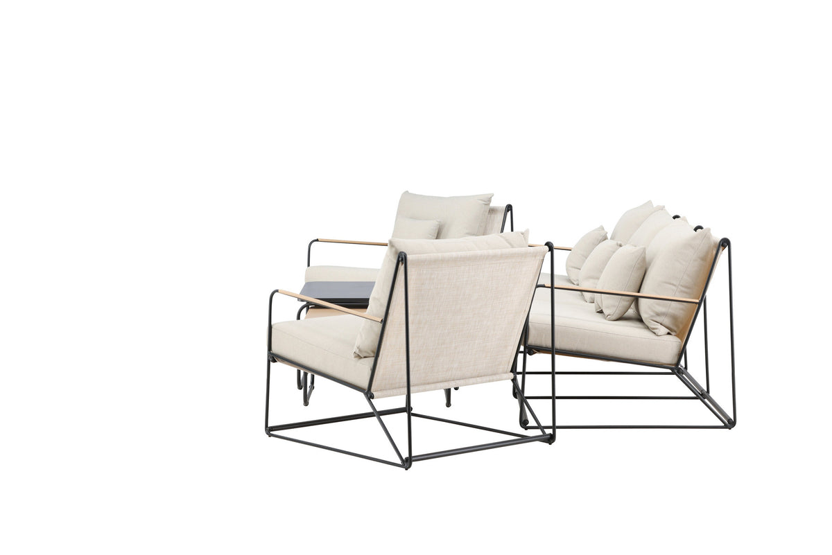 Palazzo Sofa Set in Beige/Schwarz präsentiert im Onlineshop von KAQTU Design AG. Loungeset ist von Venture Home