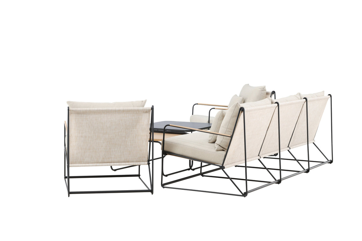 Palazzo Sofa Set in Beige/Schwarz präsentiert im Onlineshop von KAQTU Design AG. Loungeset ist von Venture Home