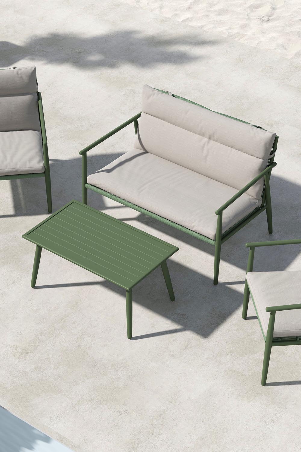 Mazzaro Sofa Set in Beige / Grün präsentiert im Onlineshop von KAQTU Design AG. Loungeset ist von Venture Home