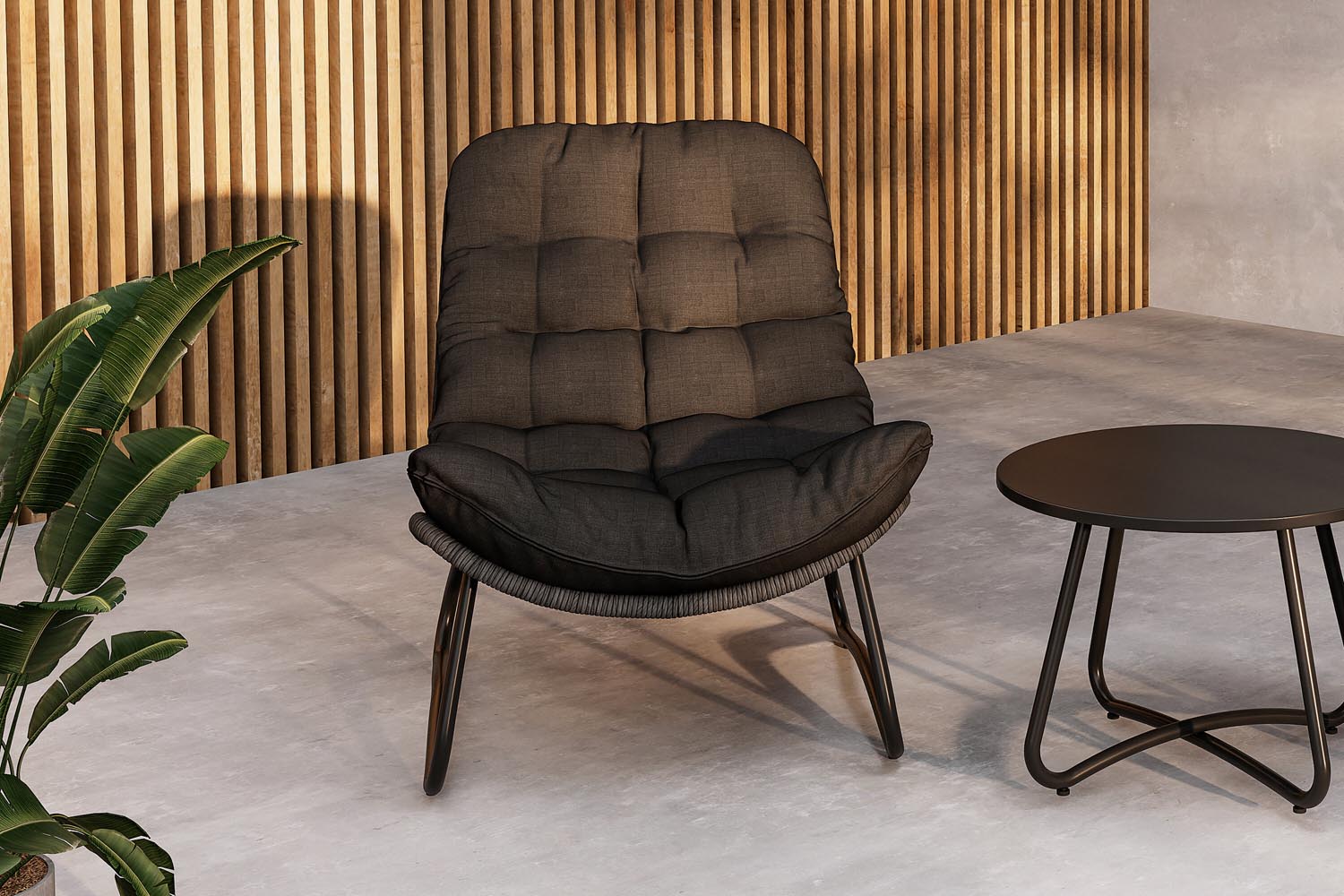 Genießen Sie mit dem Cala Lounge Set von Venture Home stilvolle Momente im Freien. Komfortable Sessel und ein praktischer Tisch für Ihre Terrasse.