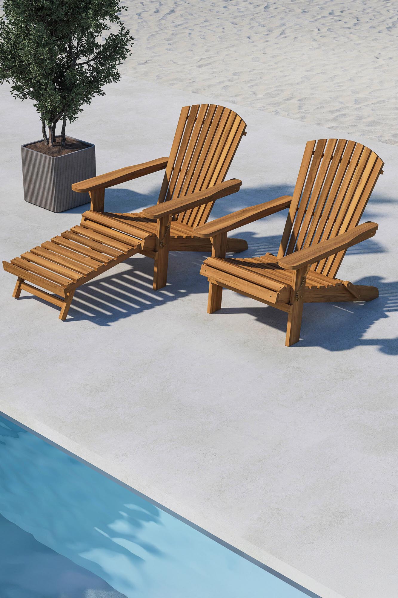 Stilvolle Tropea Sonnenlounge von Venture Home: Hochwertiges Akazienholz, verstellbare Rückenlehne, perfekt für entspannte Stunden im Freien.