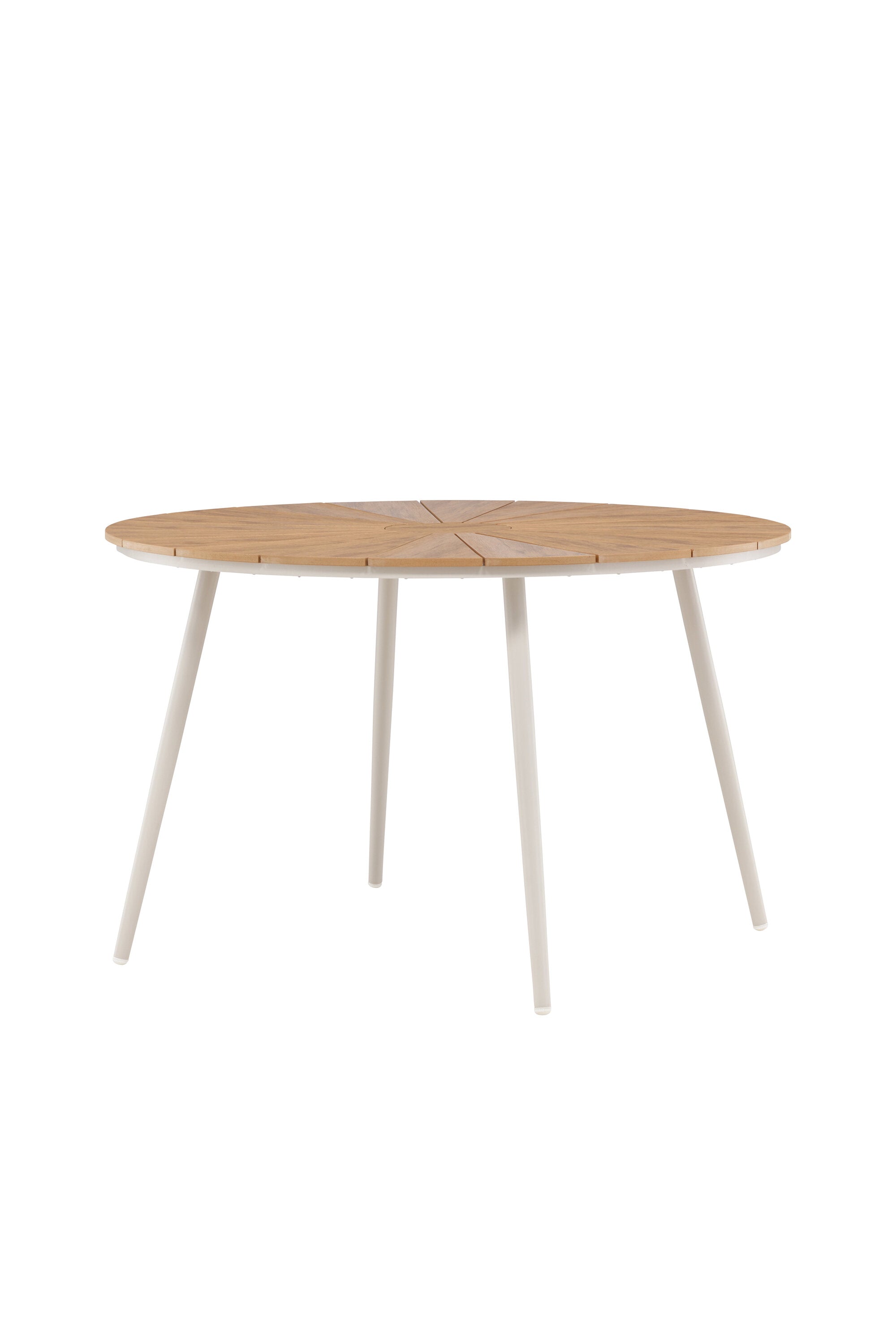 Moderner, wetterfester Gartentisch San Vito aus Aluminium mit Sperrholzplatte, ideal für gesellige Runden im Freien.