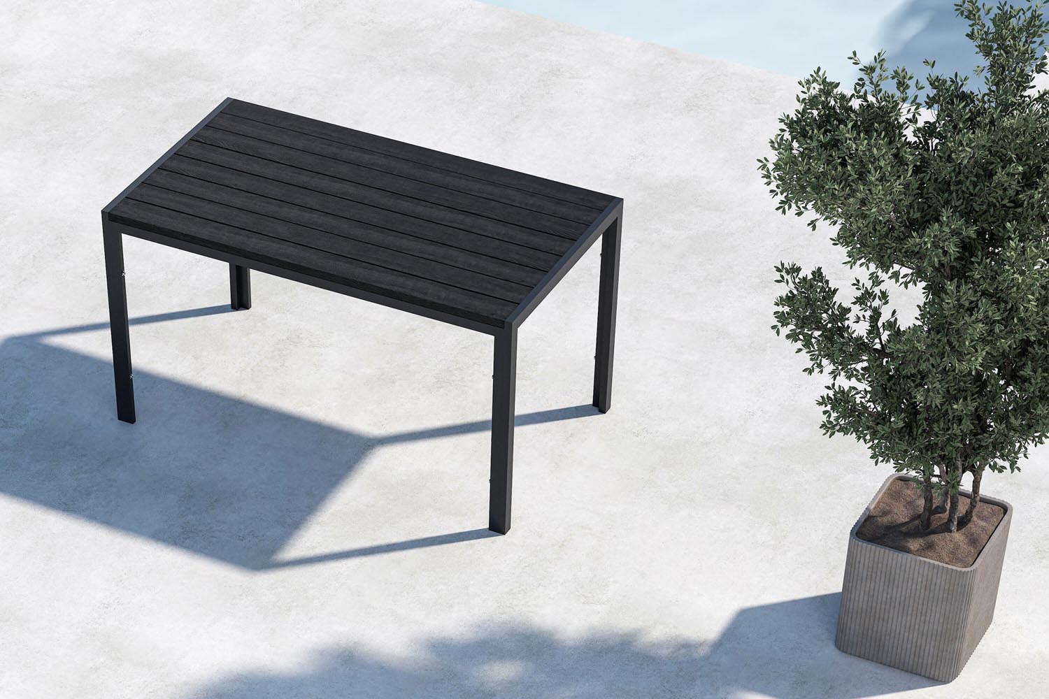 Mirko Rechteckiger Gartentisch in Black präsentiert im Onlineshop von KAQTU Design AG. Gartentisch ist von Venture Home
