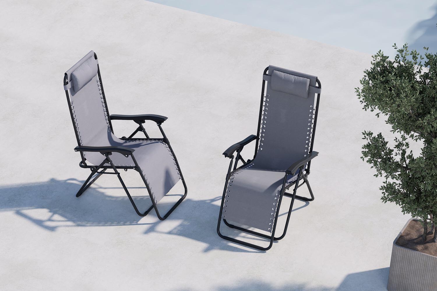 Genießen Sie entspannte Stunden im Freien mit der Vulcano Sonnenlounge von Venture Home. Robuster Stahlrahmen, atmungsaktives Oxford-Gewebe und elegantes Design.