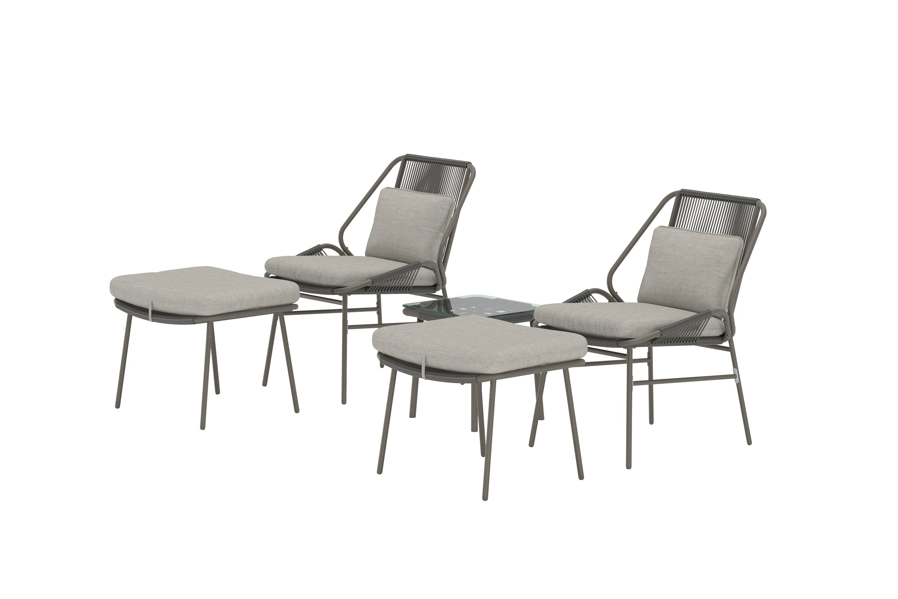 Elegantes Zakynthos Loungeset in warmen Erdtönen, ideal für entspannte Stunden im Freien, von Venture Home.